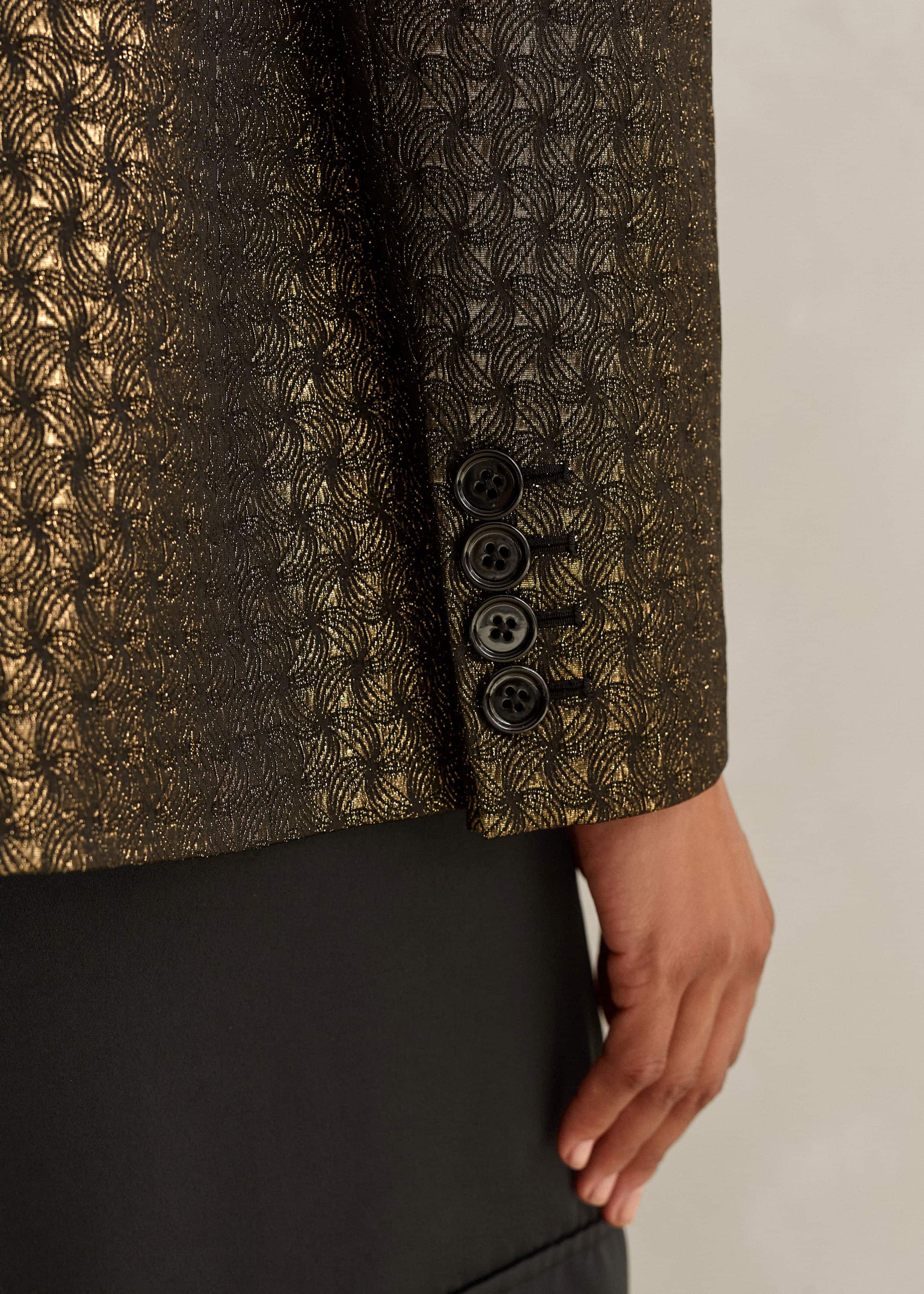 アウターその他 GOLDEN  Woman Blazer Black GWP02265P00193982600 Women's black wool-blend blazer jacket