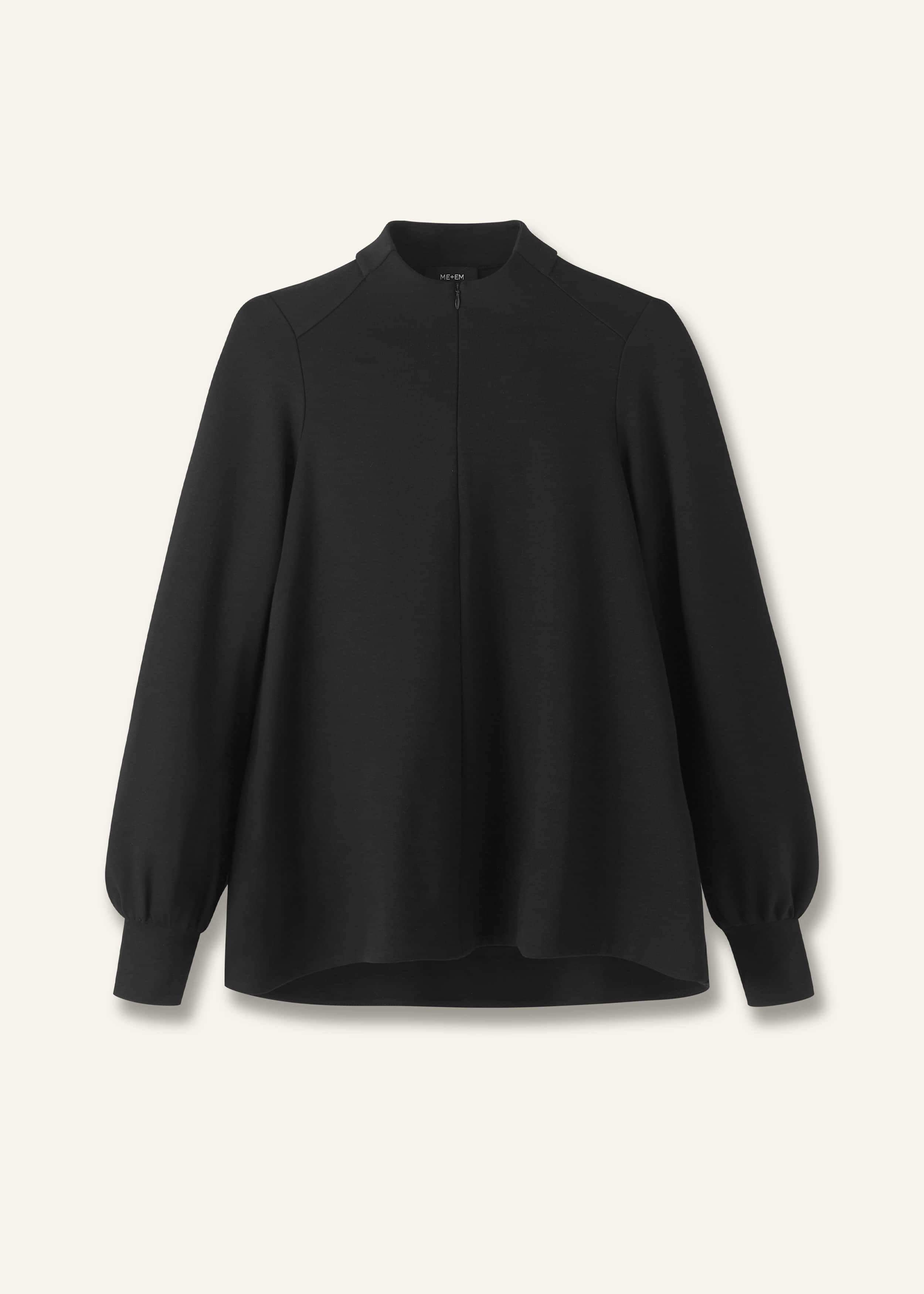 ESMOK ♡balloon tops black H&M Balloon-sleeved Top in Black — UFO No More
