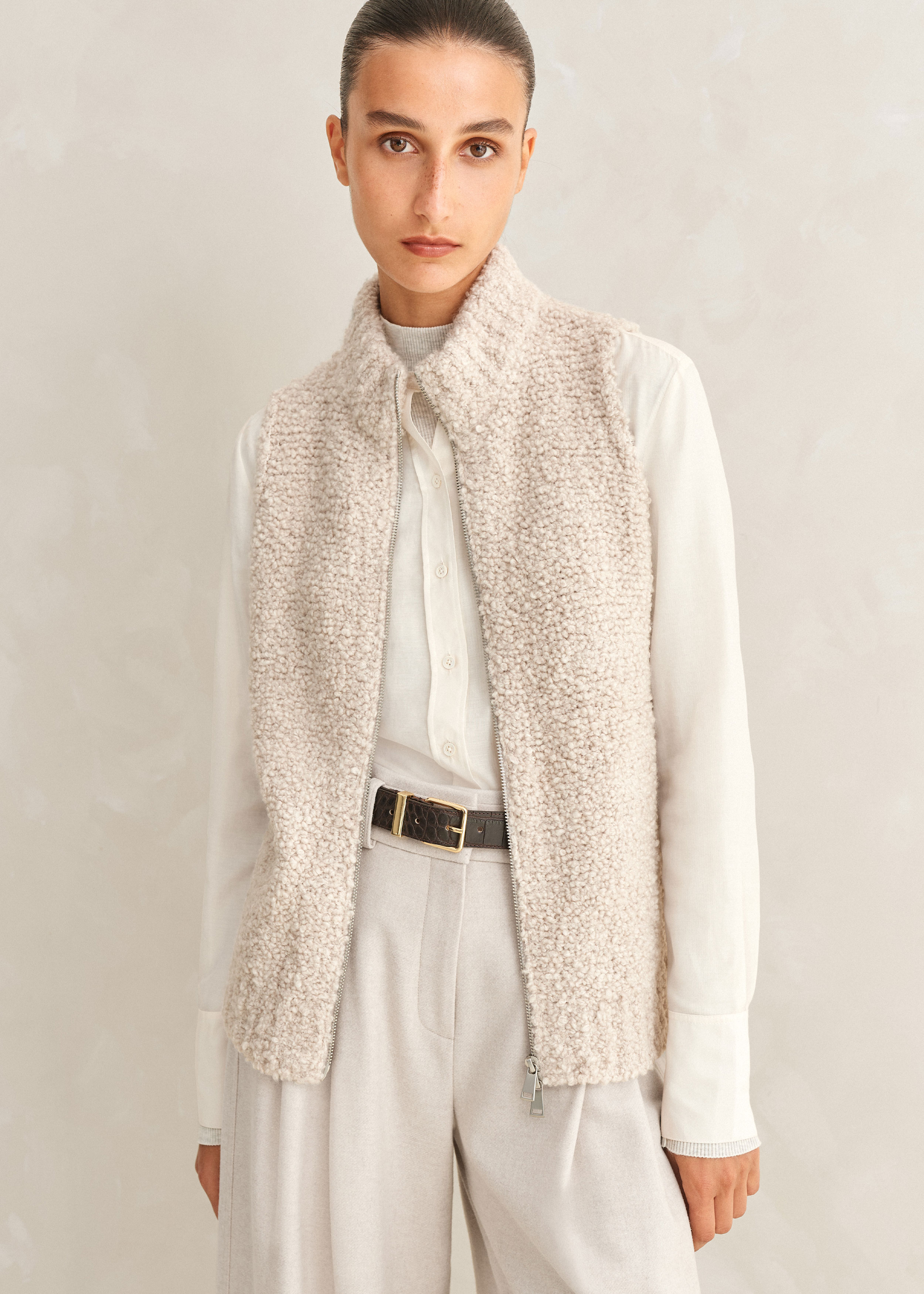 トップス maison de Dolce. teddy hug vest/ivory maison de Dolce. teddy hug vest/ivory