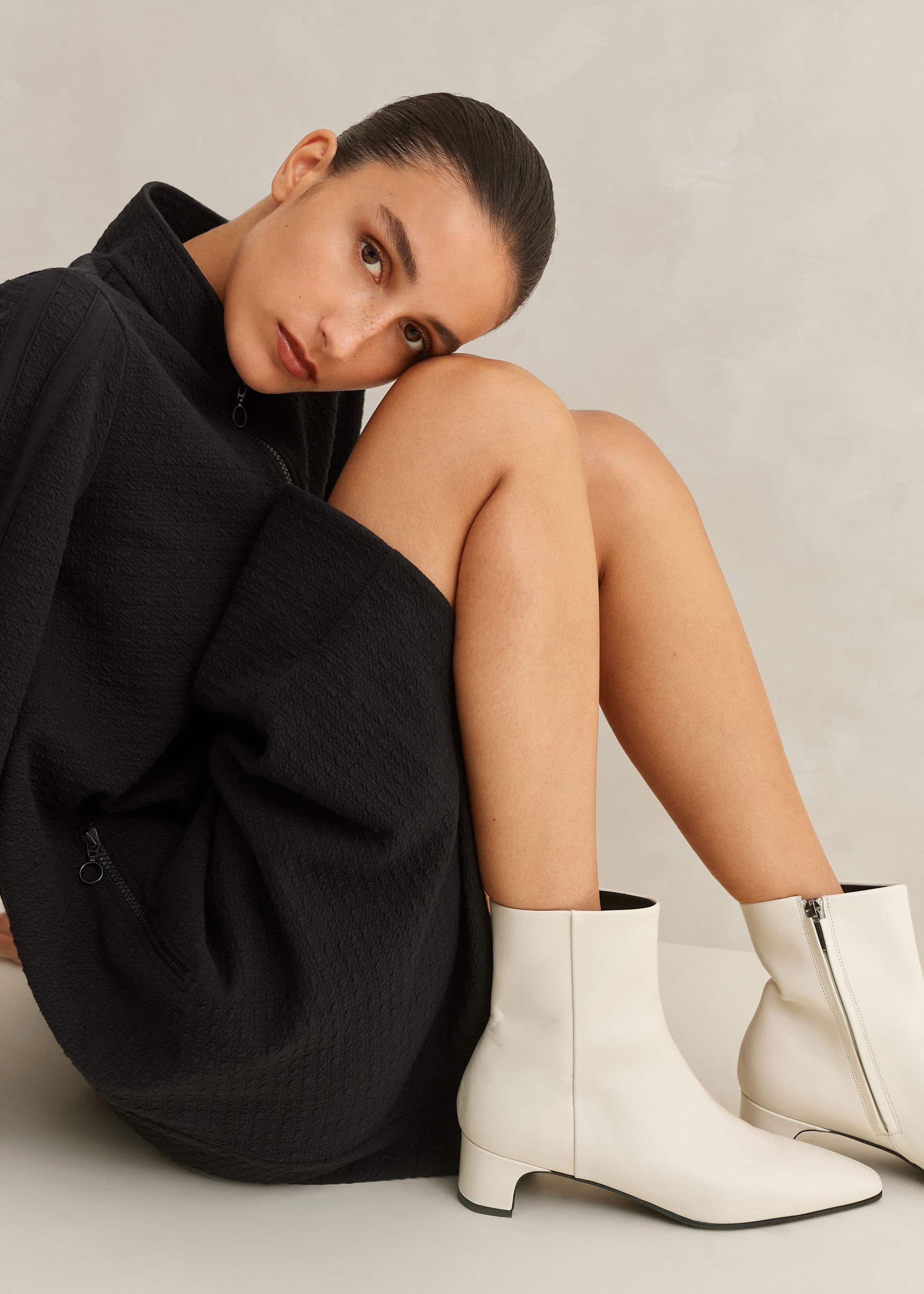 靴 melt the lady enamel square short boots melt the lady enamel square short boots