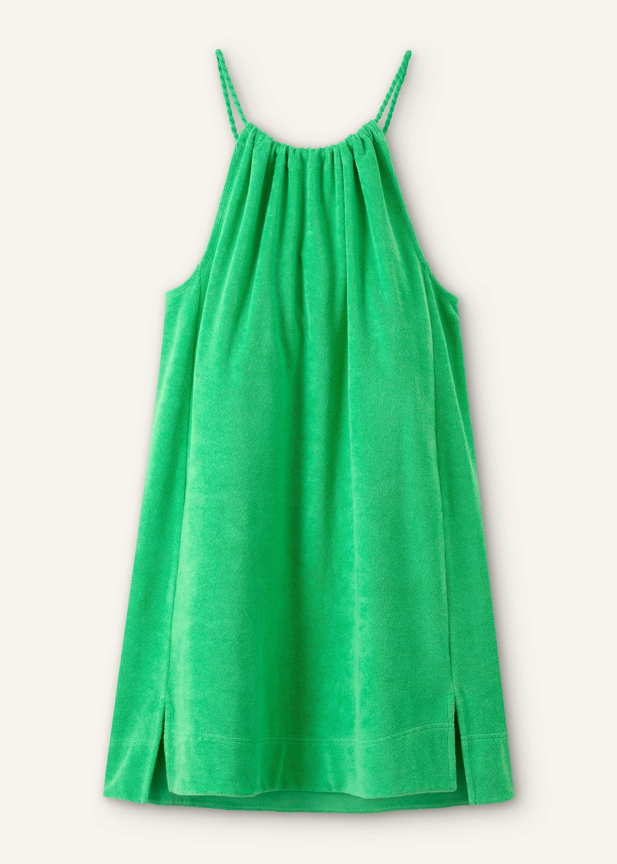 green emerald velvet dress Pitaya Towel Dress Green – La Veste main image 0