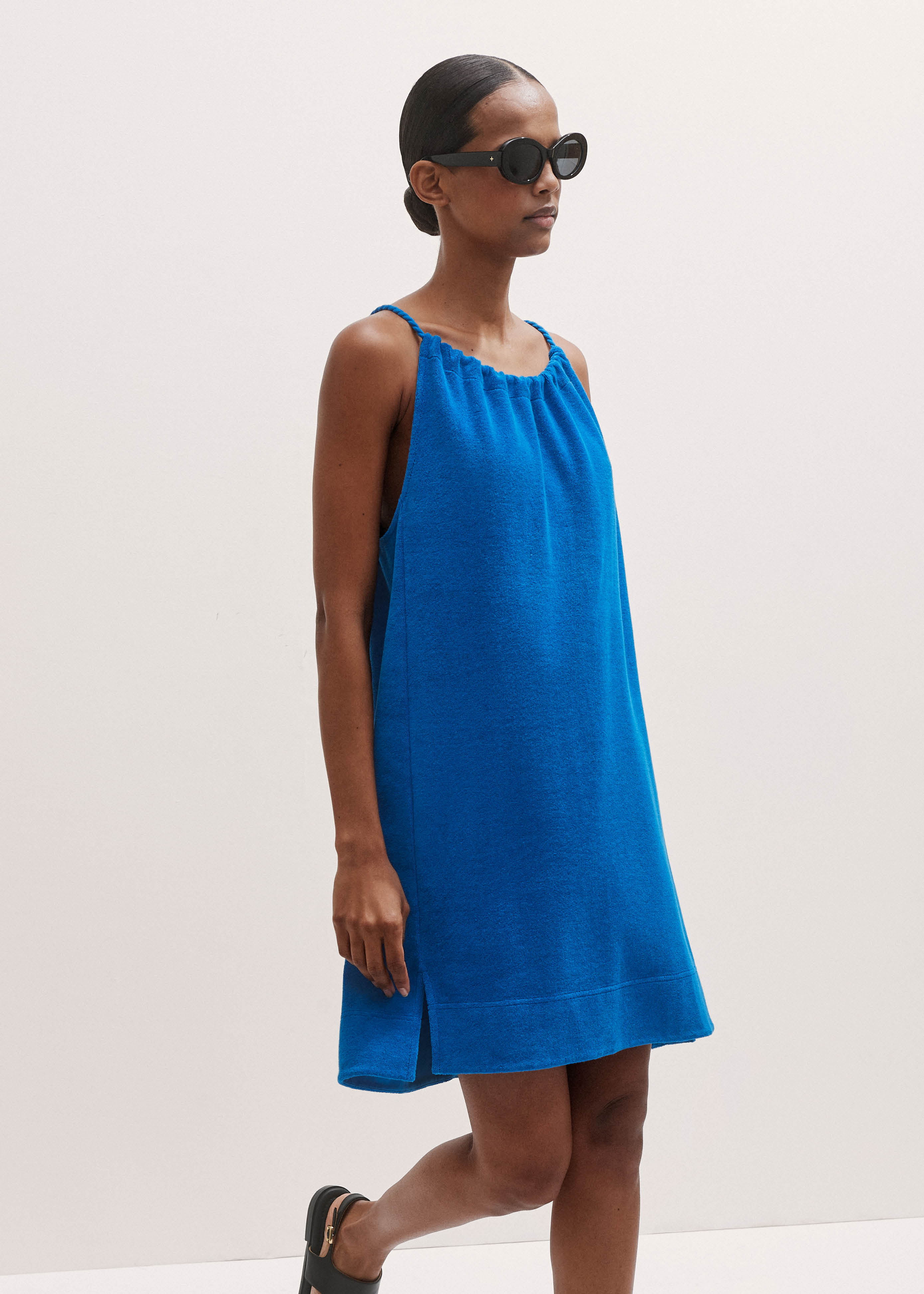 Electric Blue Halterneck Mini Dress for Effortless Summer Style
