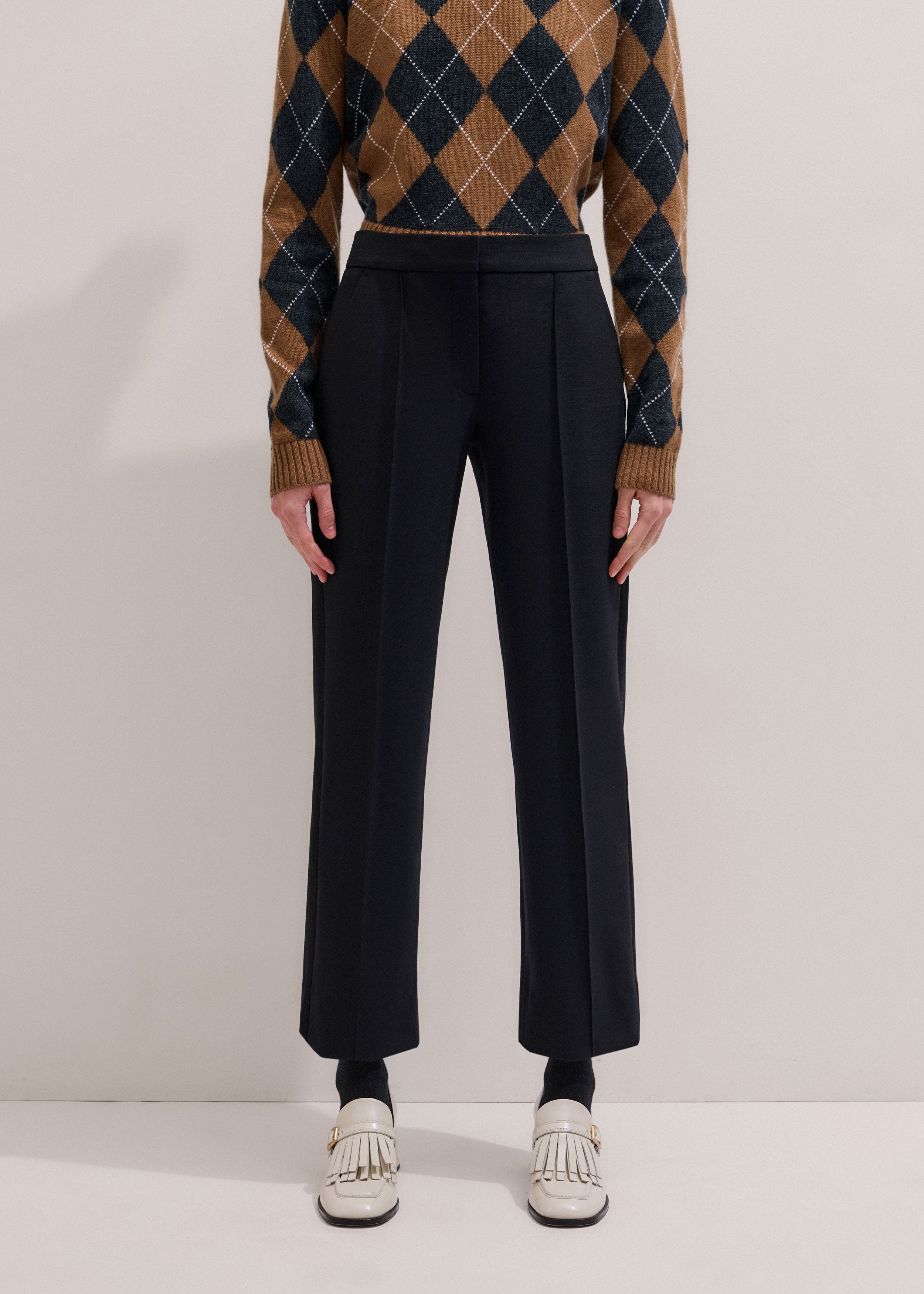 Black Slim Crop Tux Pant | Women's Pants | ME+EM