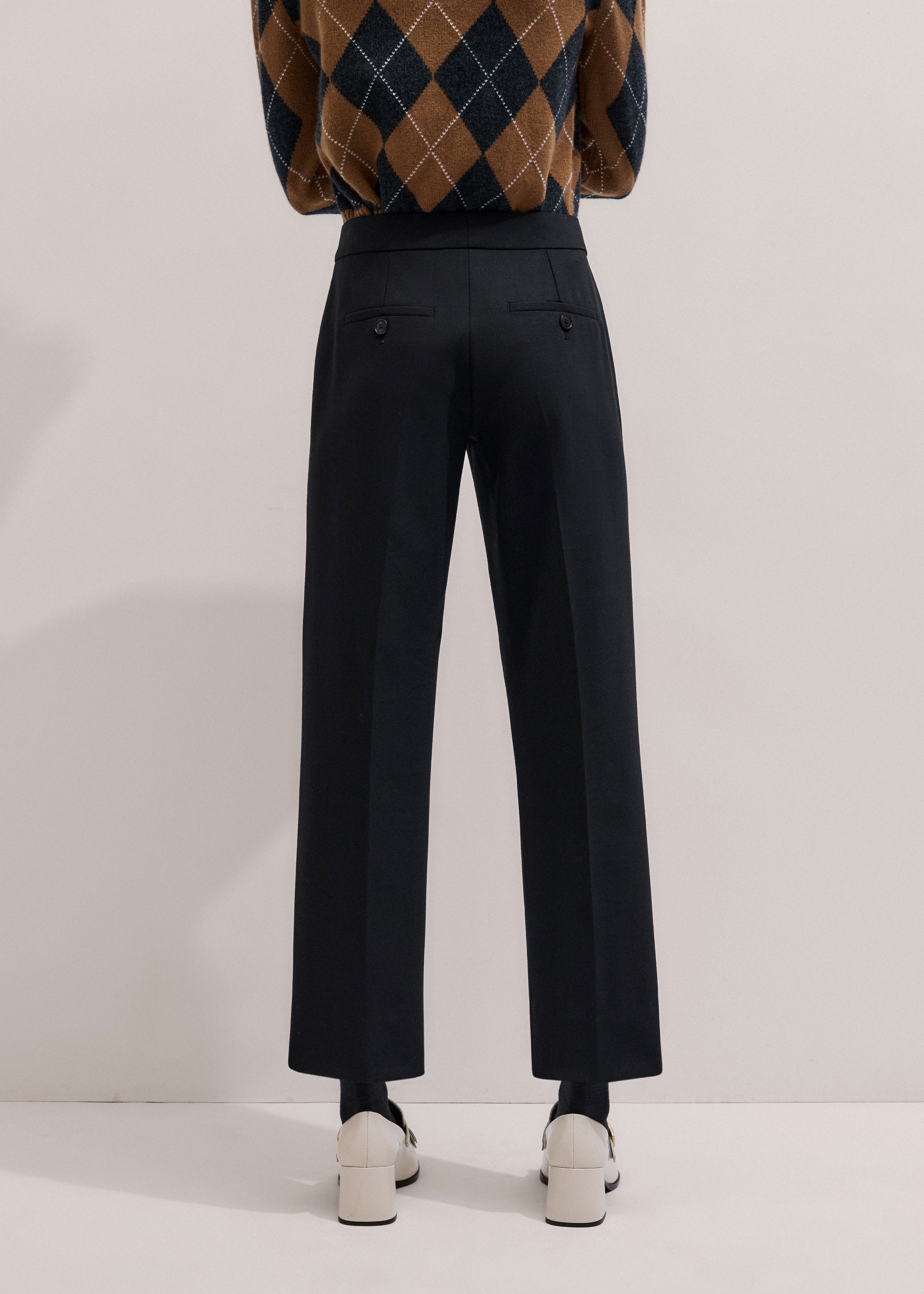 Black Slim Crop Tux Pant | Women's Pants | ME+EM