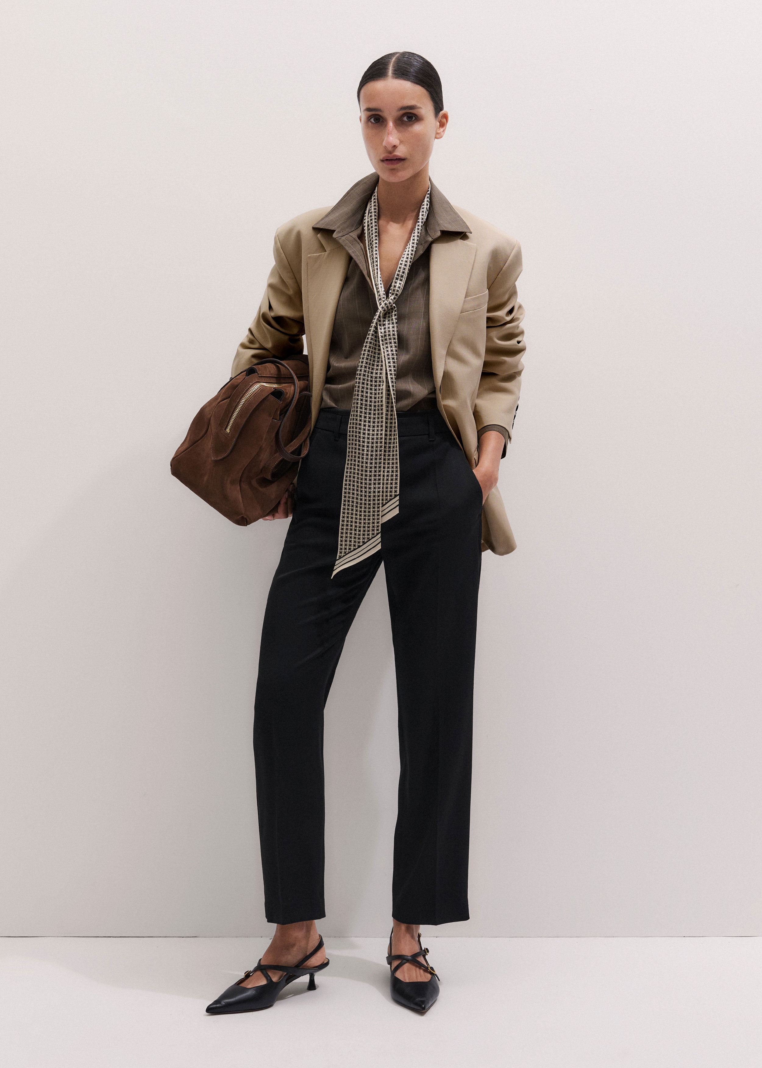Black Slim Crop Forever Tux Trouser | Women's Woven Trousers | ME+EM