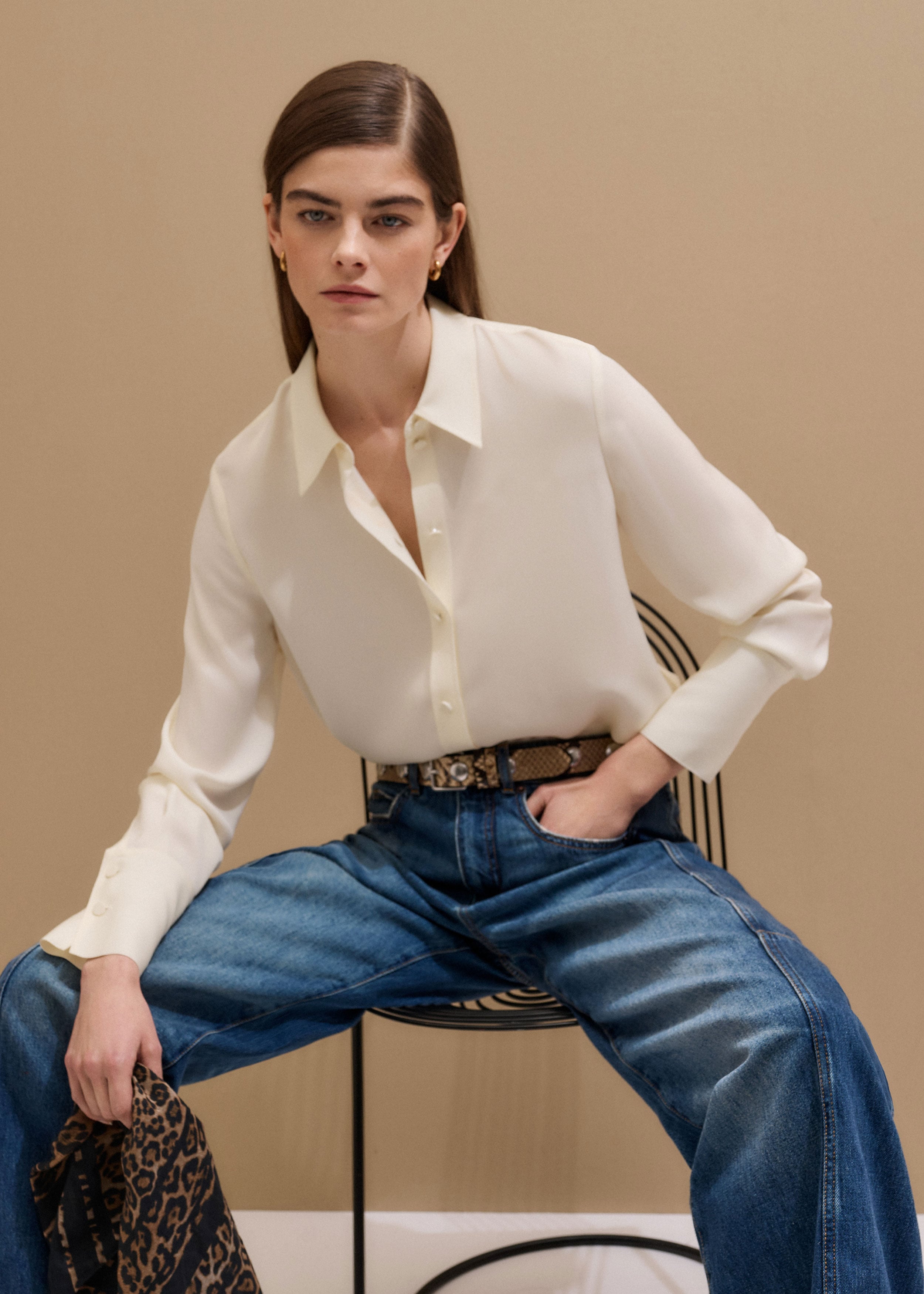 cream dress shirt women's Cream Meredith linen shirt