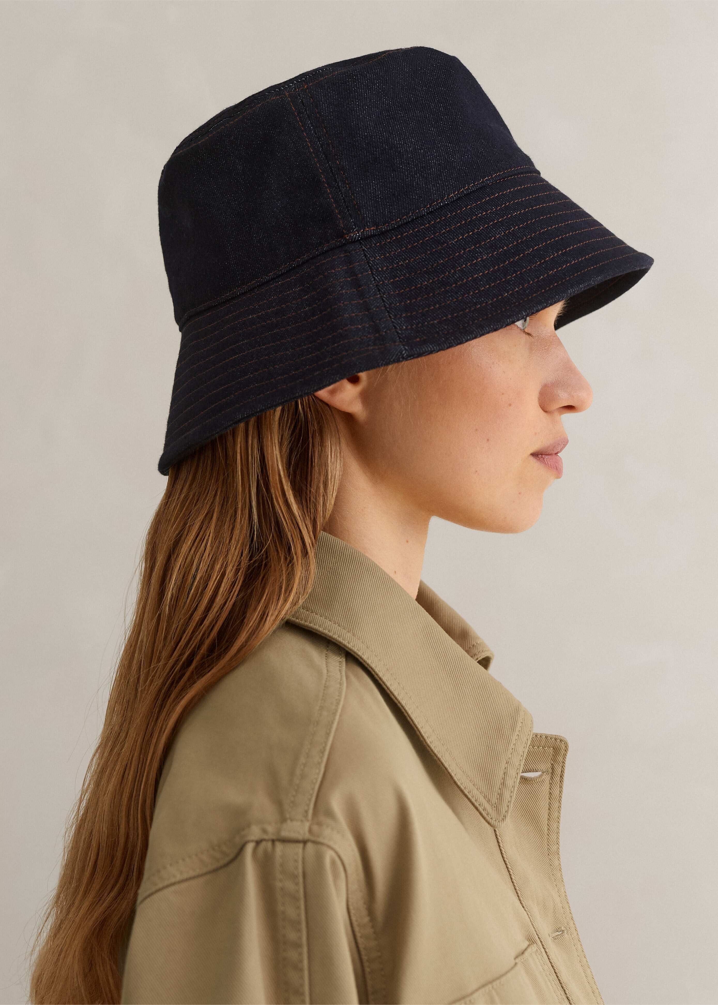 Women's Navy Denim Bucket Hat | ME+EM