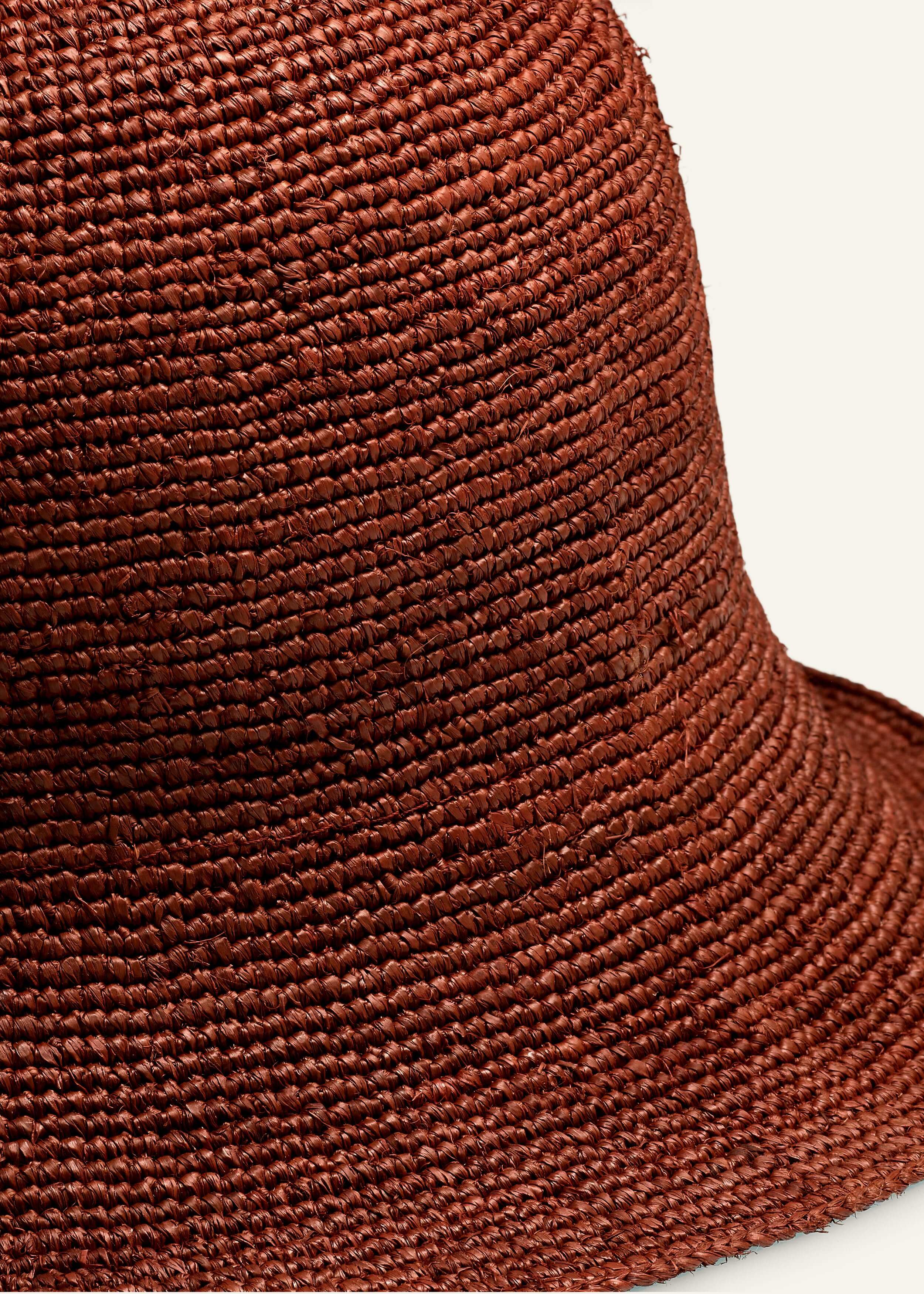 Women's Cinnamon Raffia Bucket Hat | ME+EM