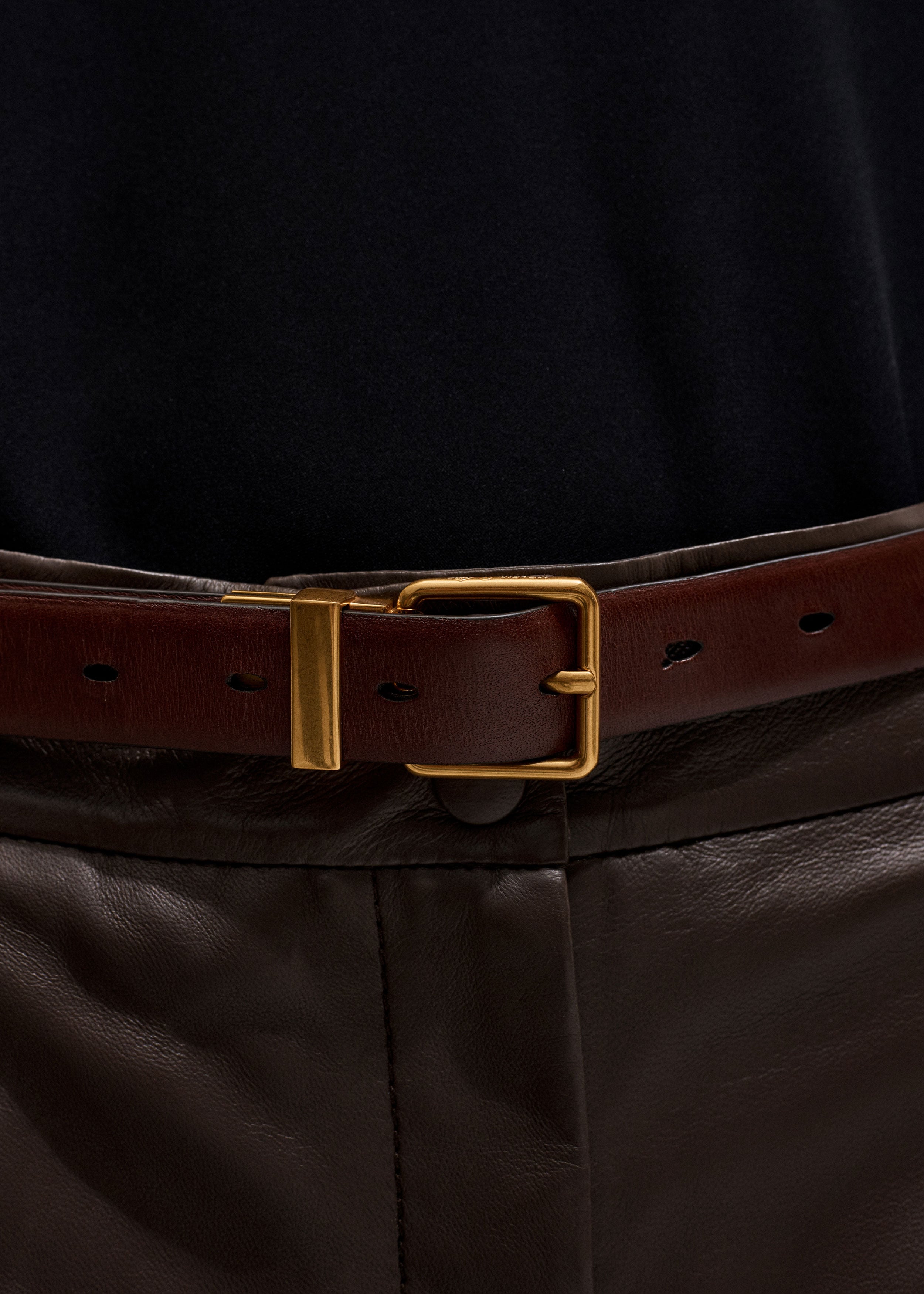 Accenti‎ Women\'s Leather Embossed Belt Reptile Body Buckle Brown Brown Lizard Belt | Camden Lizard Skin Belt | Nexbelt main image 4