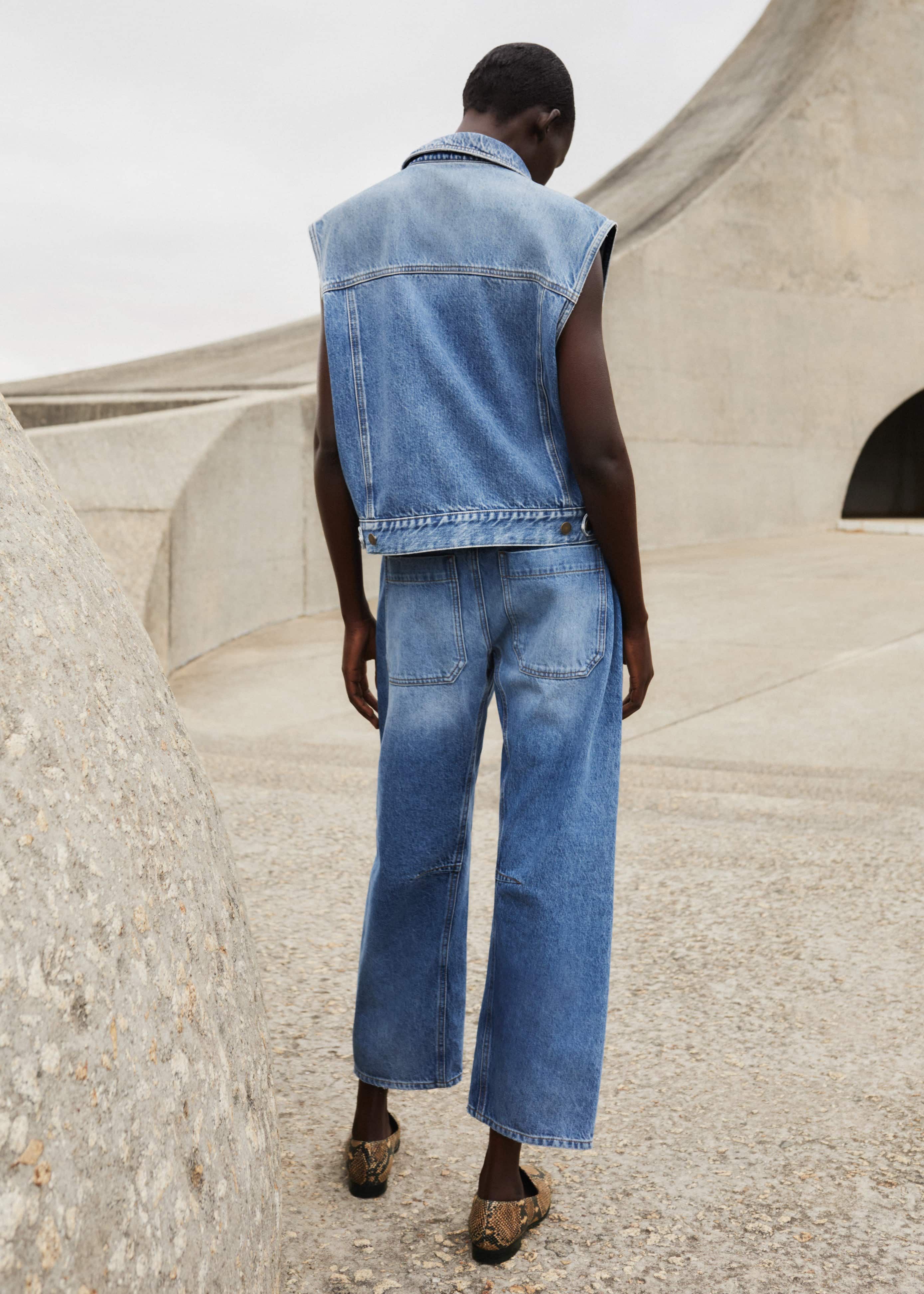 MY__ DENIM VEST ブルー 1 Women