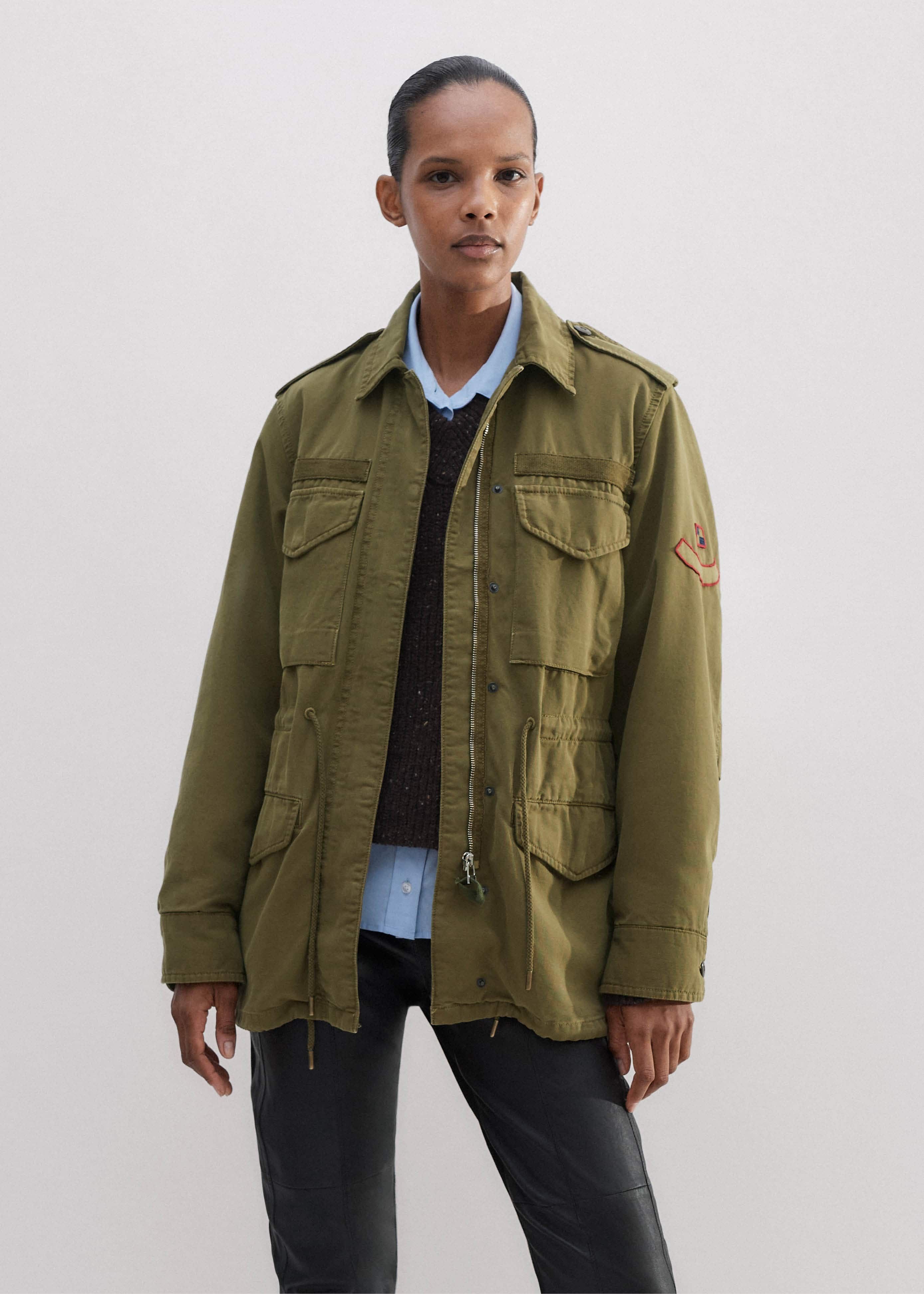 ジャケット・アウター made in USA engineer garment army coat M65 Made in USA COMBAT JACKET Parka Field Coat Olive Drab Green