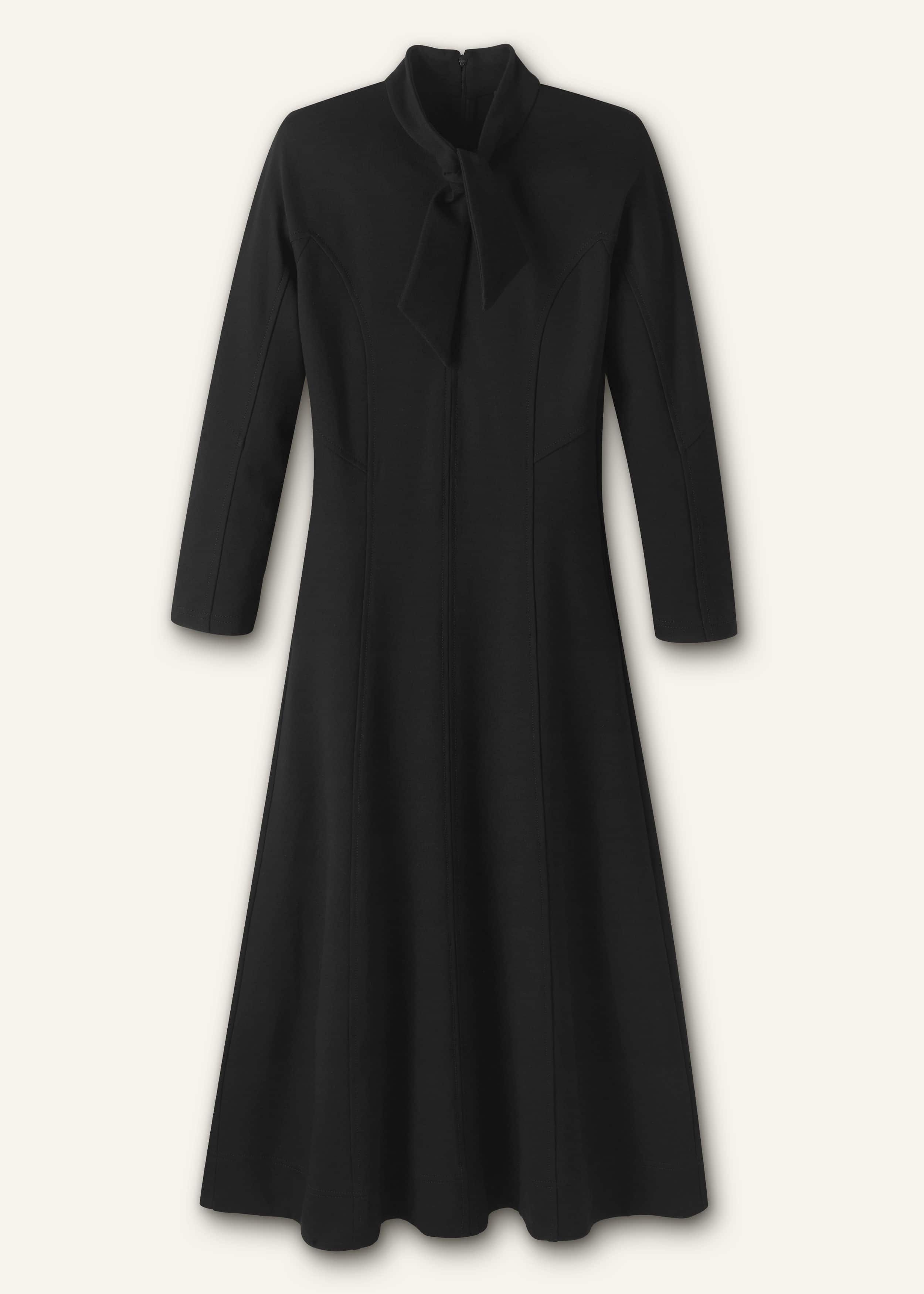 Women's Black Travel Tailoring Necktie Maxi Dress | ME+EM Women's Black Travel Tailoring Necktie Maxi Dress | ME+EM