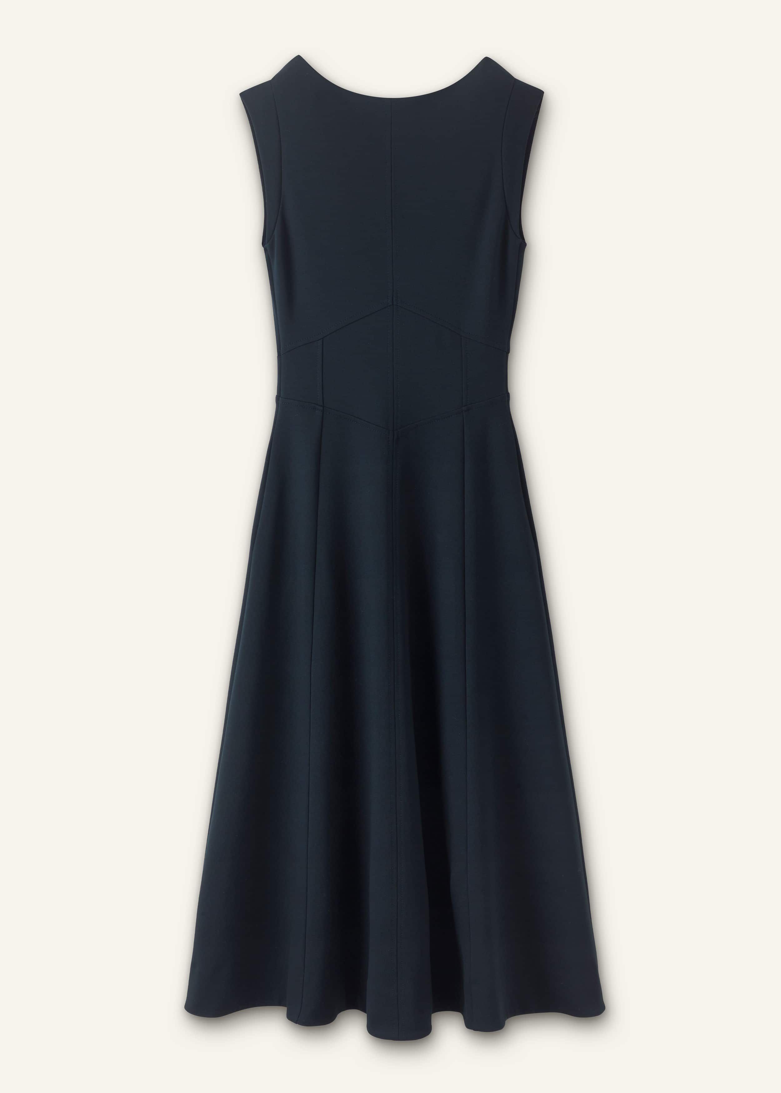 slim fit dress slacks OGL SkiKiss Boatneck Fit-and-Flare Maxi Travel Bra Dress with Pockets –  OGLmove main image 0