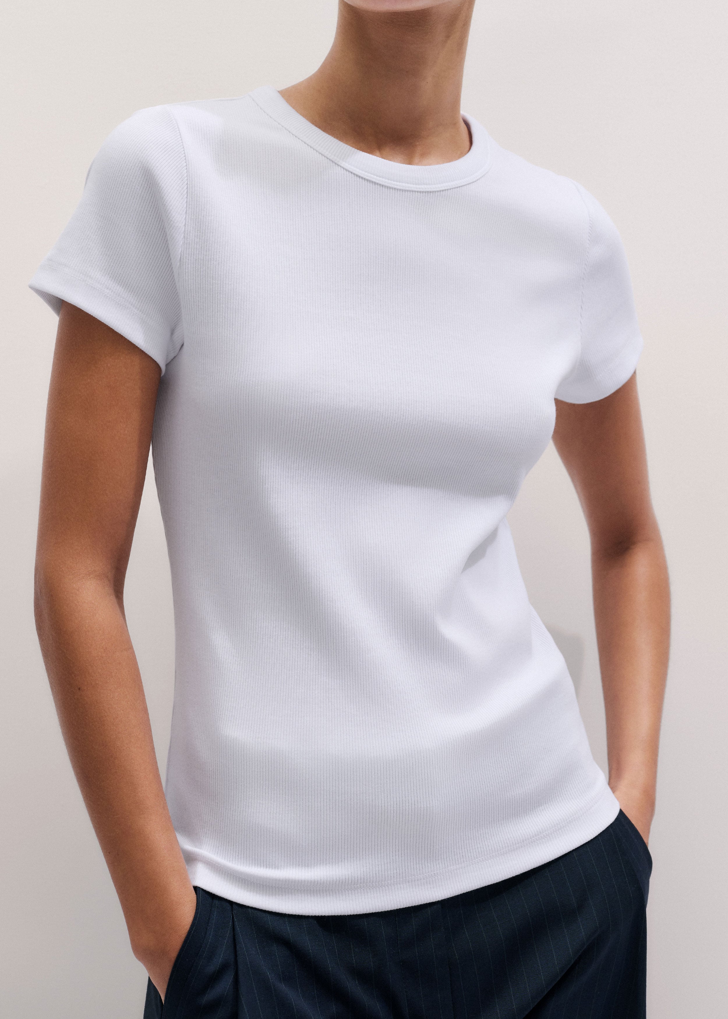 Fitted Crew Neck Tee