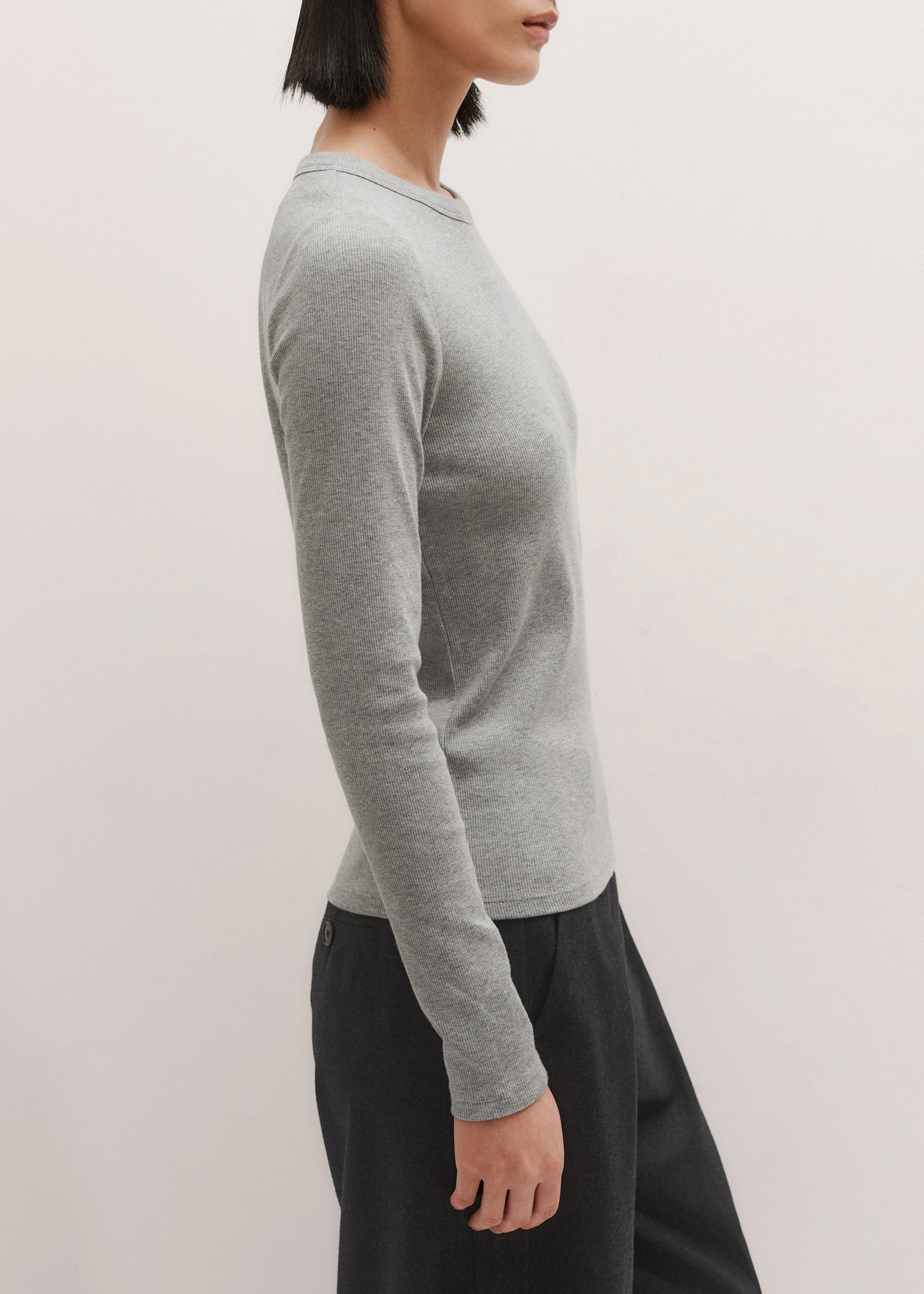 Women's Grey Perfect Basic Top | ME+EM