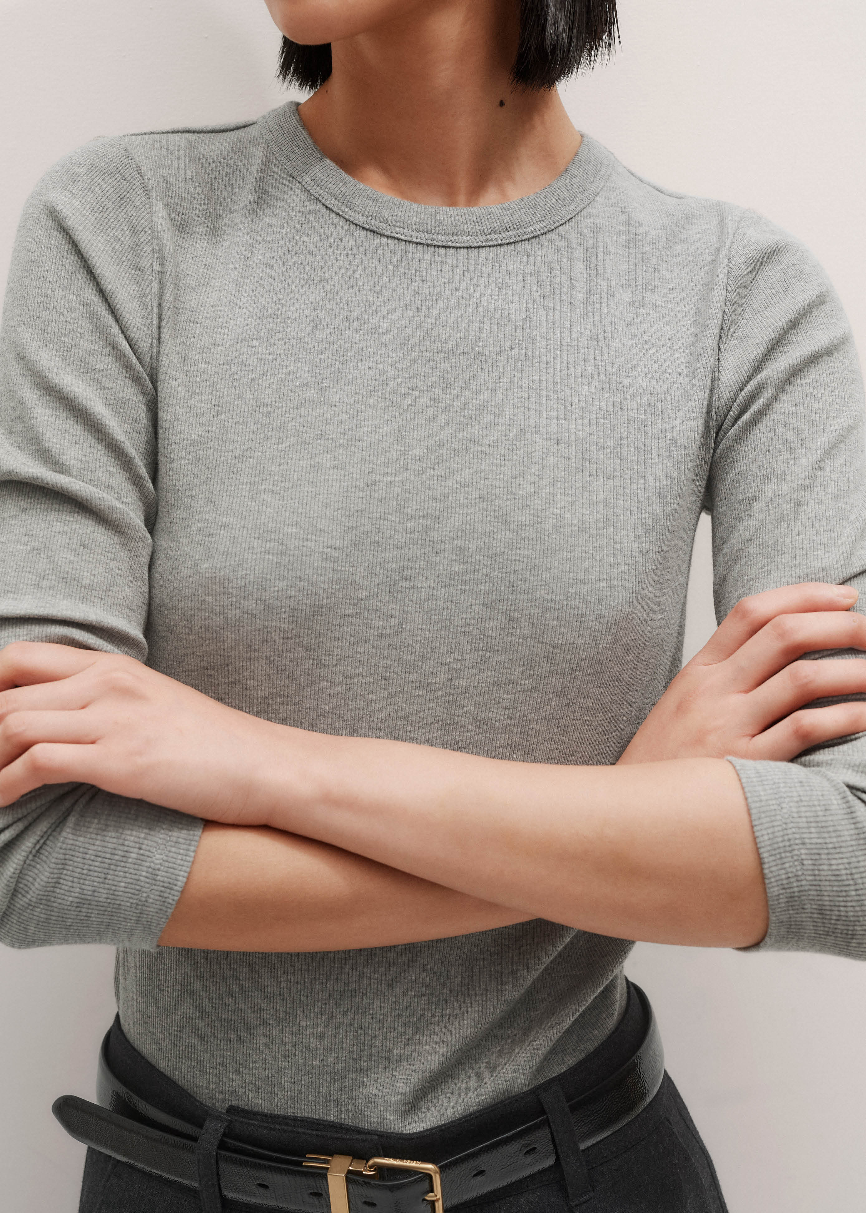 Women's Grey Perfect Basic Top | ME+EM