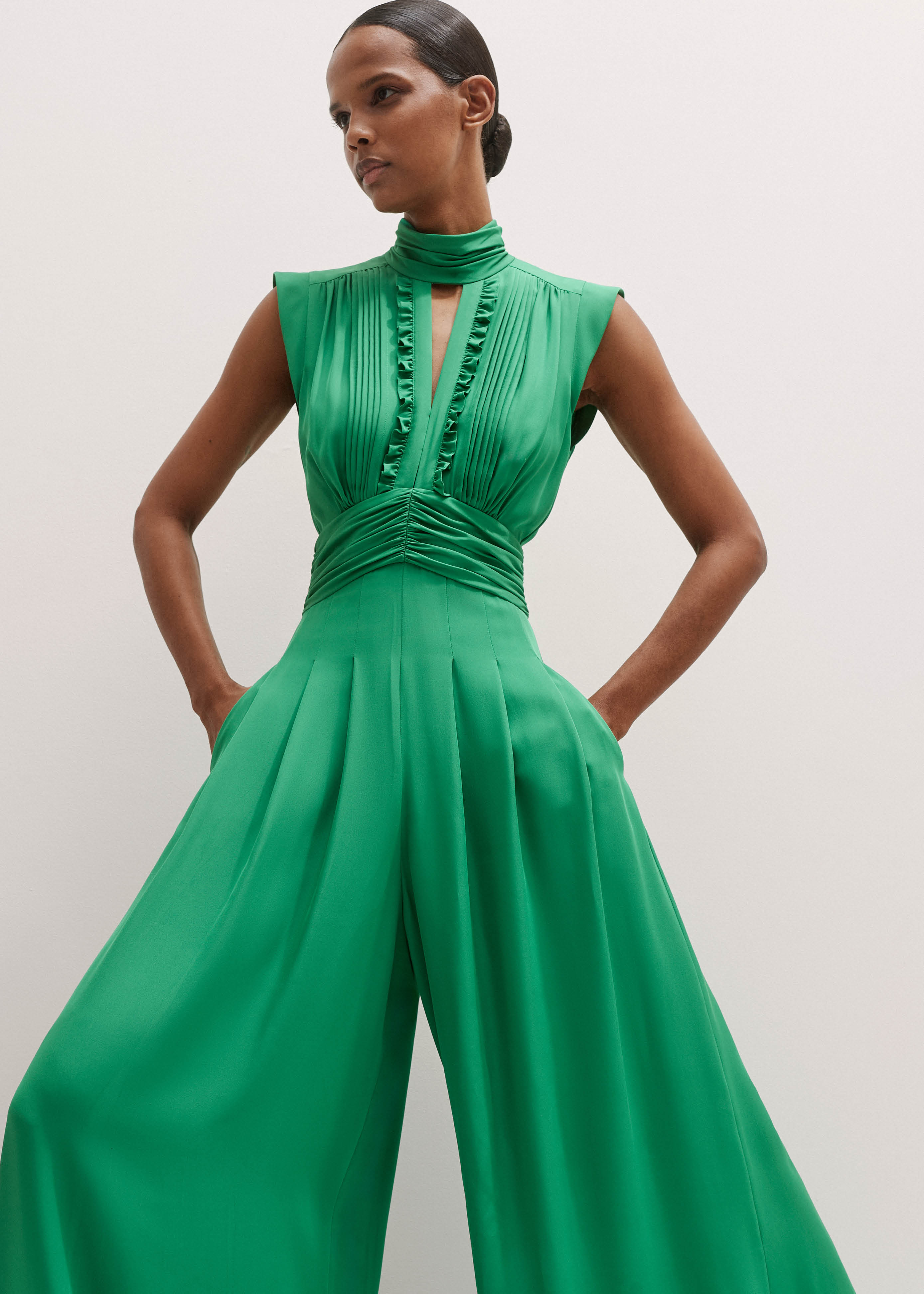 Women's Pink Tweed Jumpsuit | ME+EM