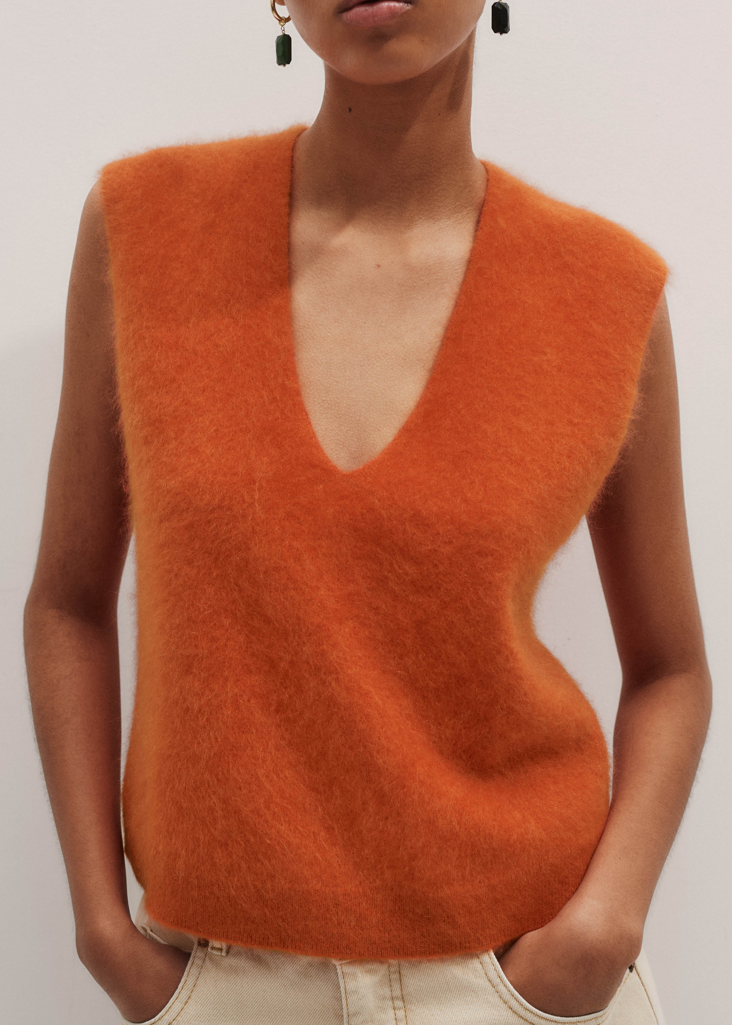 トップス brushed shaggy over size knit vest WILLFULLY official web store（ウィルフリーコウシキツウハン