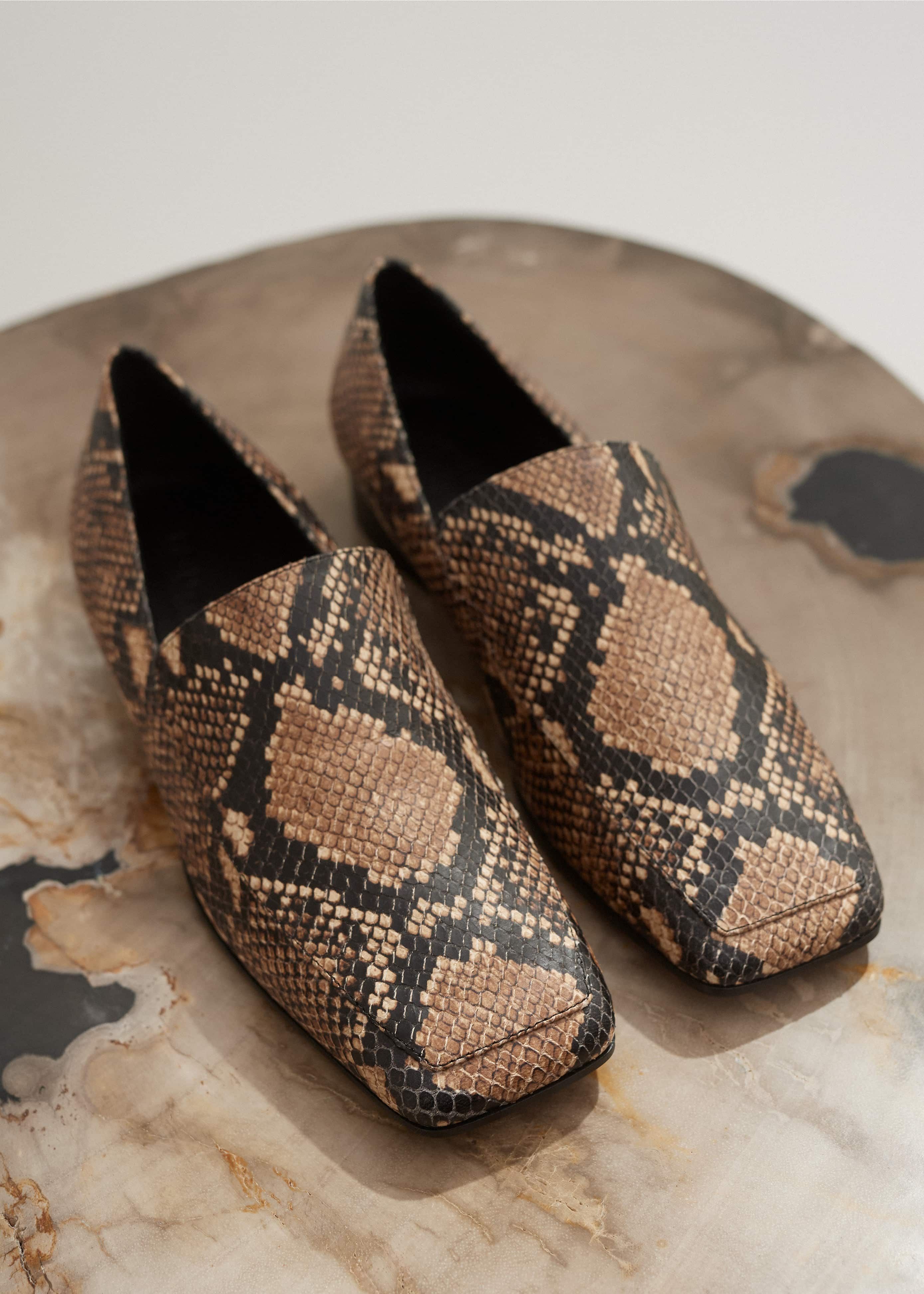 Párrazo brown snake-print slip-on loafers Blackstone 01 Size 10 SABA001-066-050.jpg?v=  main image 2