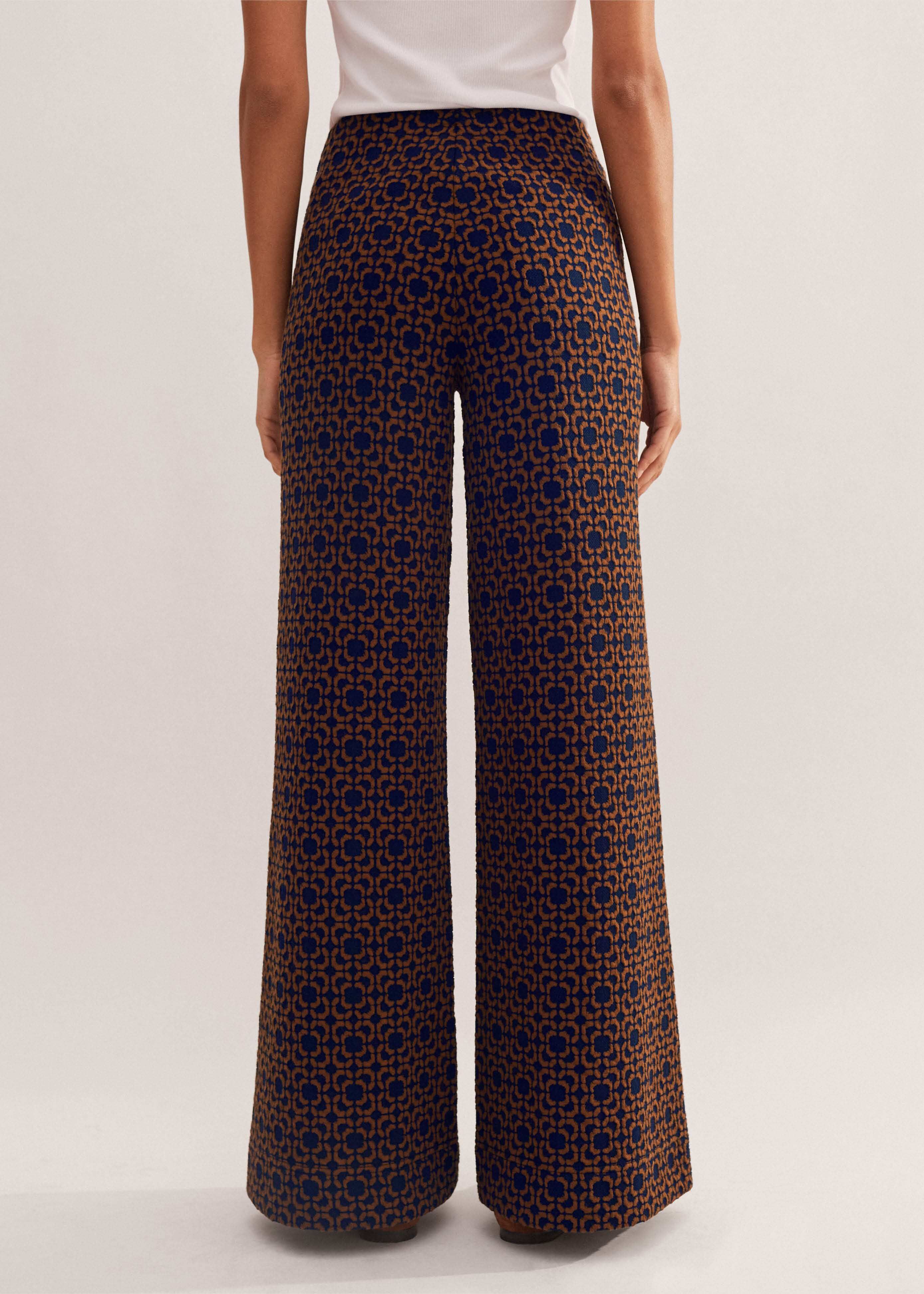 Women's Navy Travel Tailoring Graphic Jacquard Pant | ME+EM