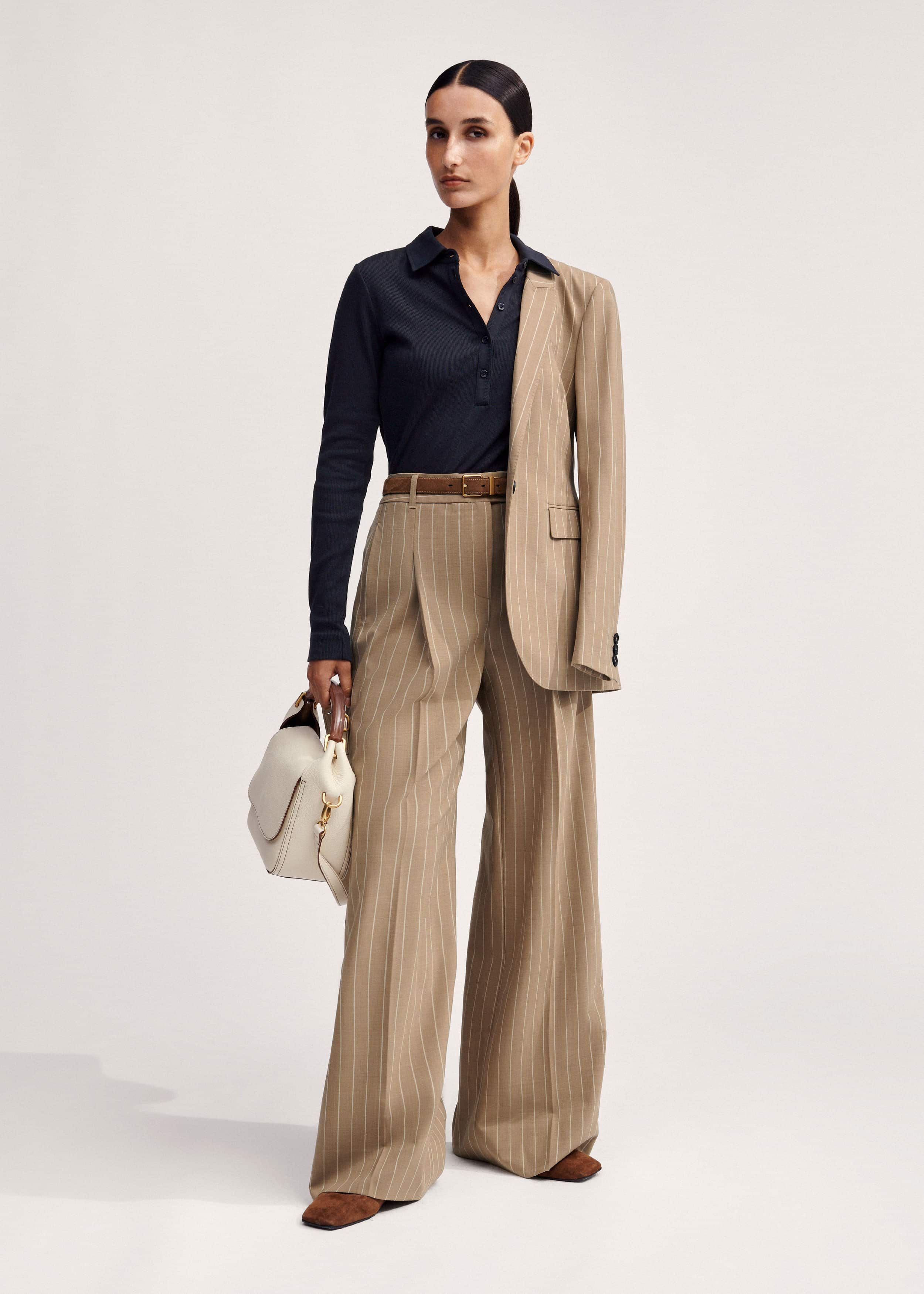 パンツ rroommRL SEMIWIDE TUCK SLACKS PINSTRIPE rroommRL SEMIWIDE TUCK SLACKS PINSTRIPE Pinstripe Trousers