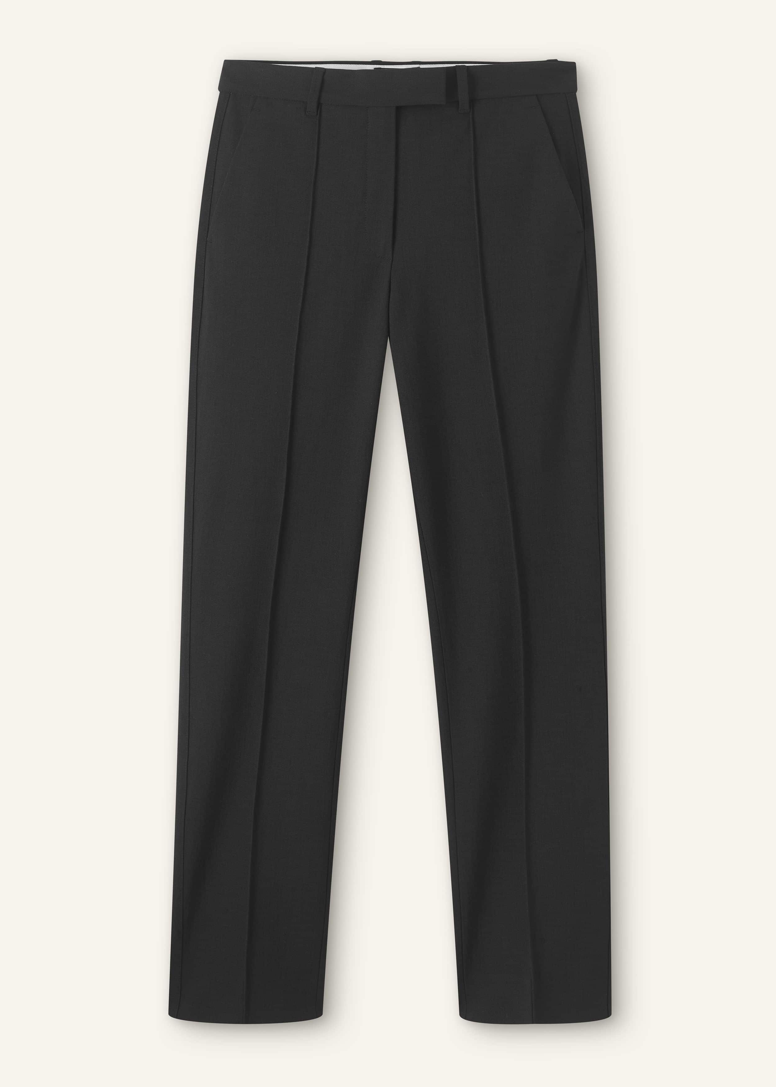 slim fit cigarette trousers Silk Cigarette Trousers in Wild Orchid