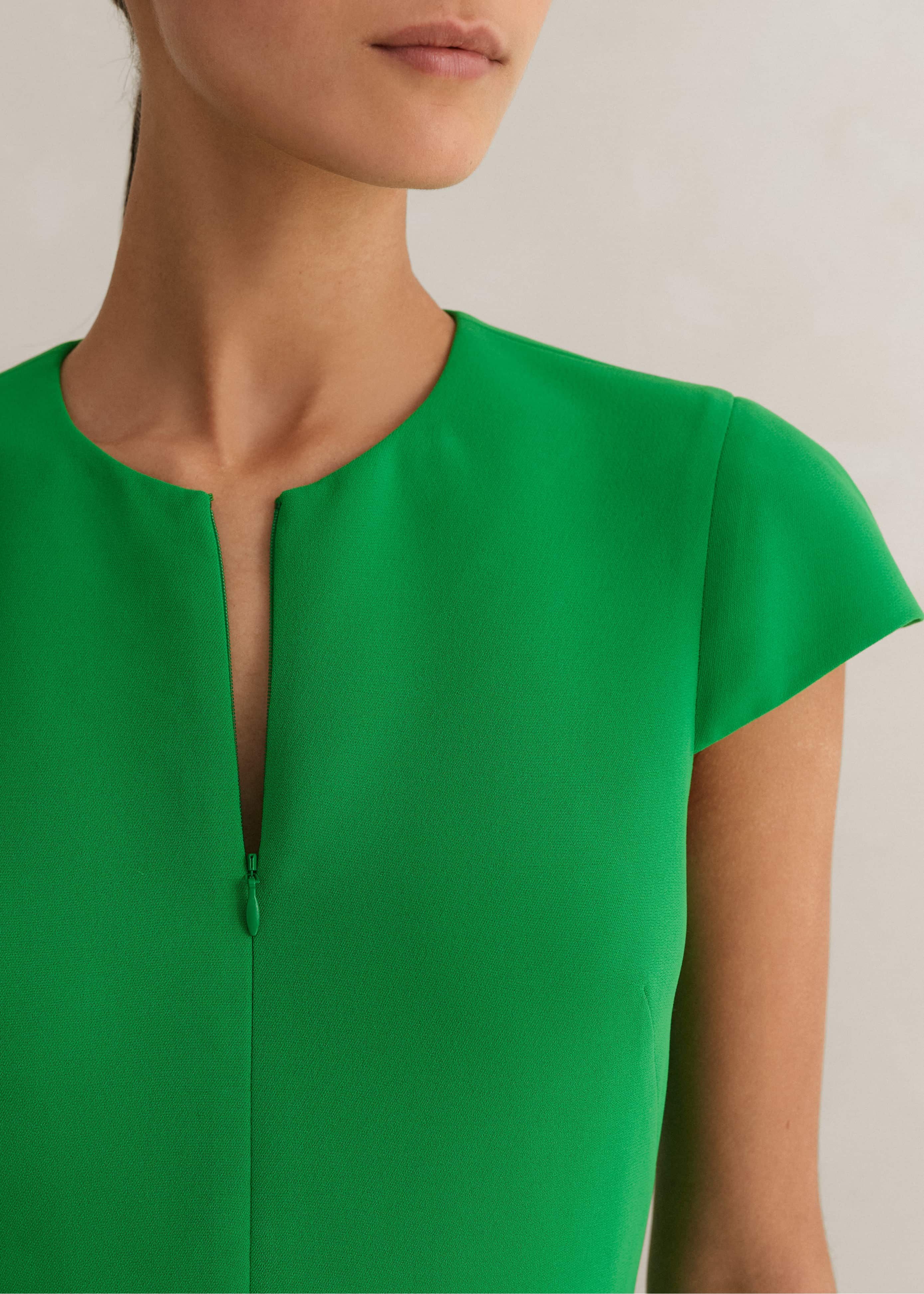 green dresses with a slit Green Long Satin Strapless Split Dress main image 0
