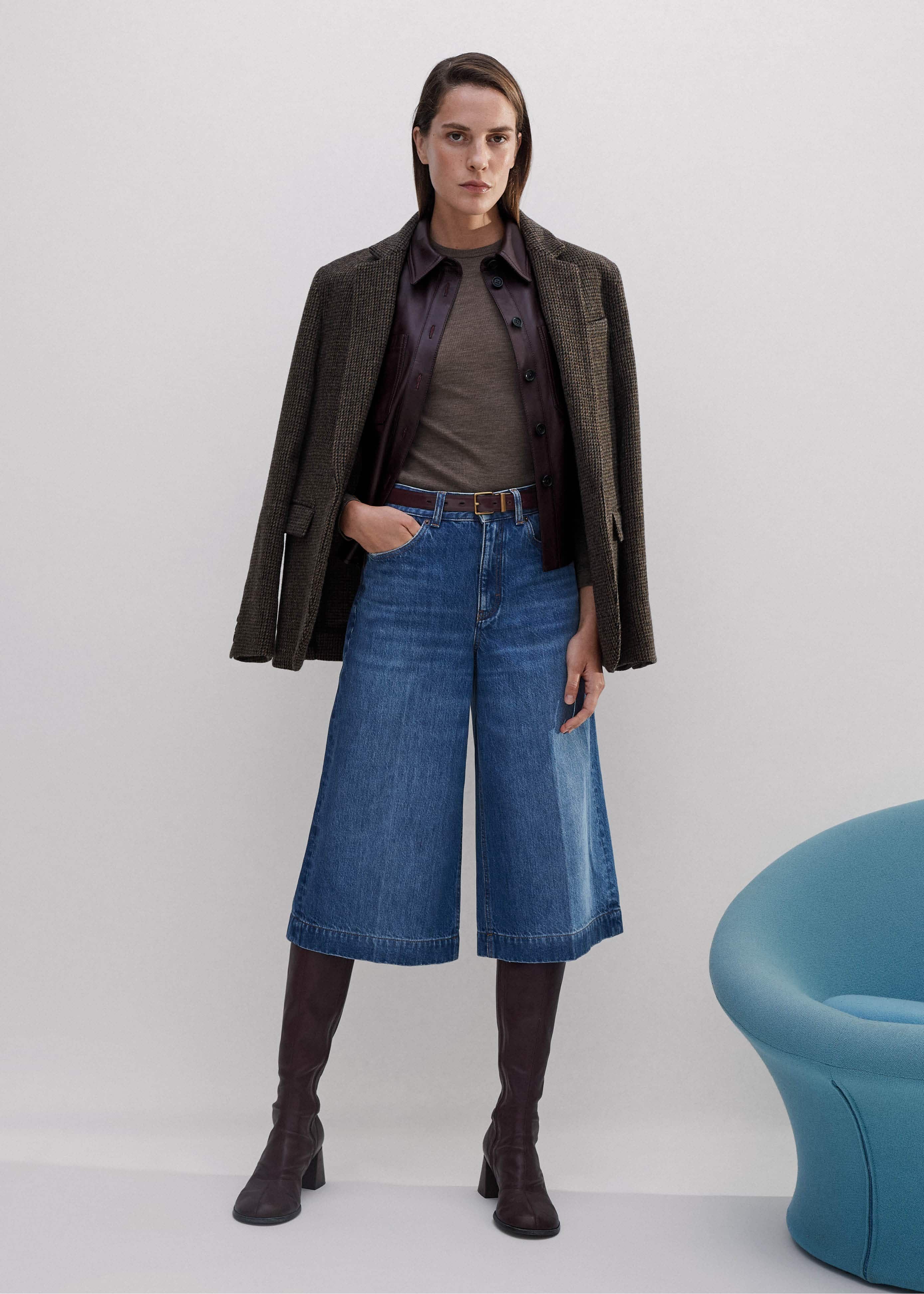 Plum Classic Flowy Culotte