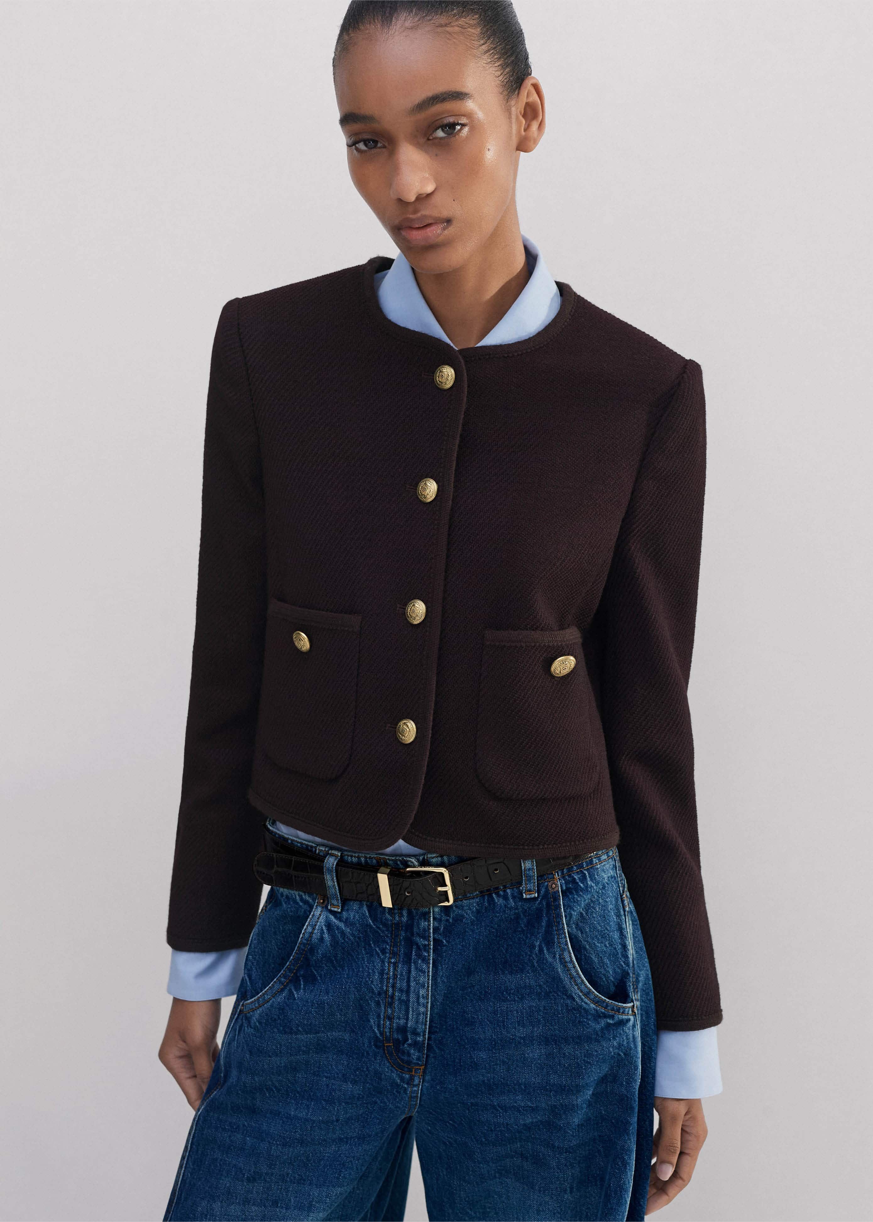 【2plan】Rondel Wool Crop Blazer 2plan】Rondel Wool Crop Blazer