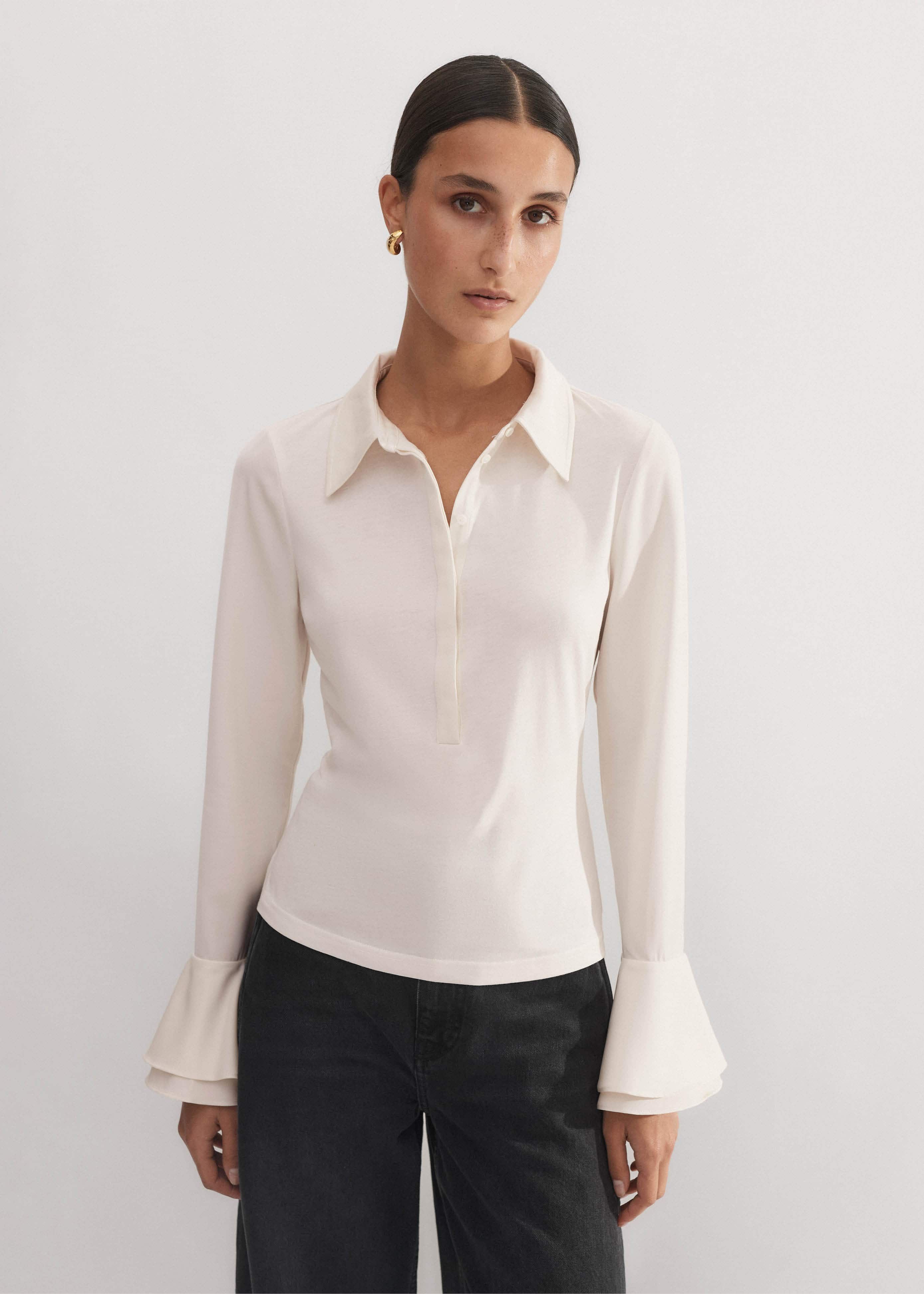 meer. AMERICAN SLEEVE FLARE TOP/WHT A507 【公式通販】