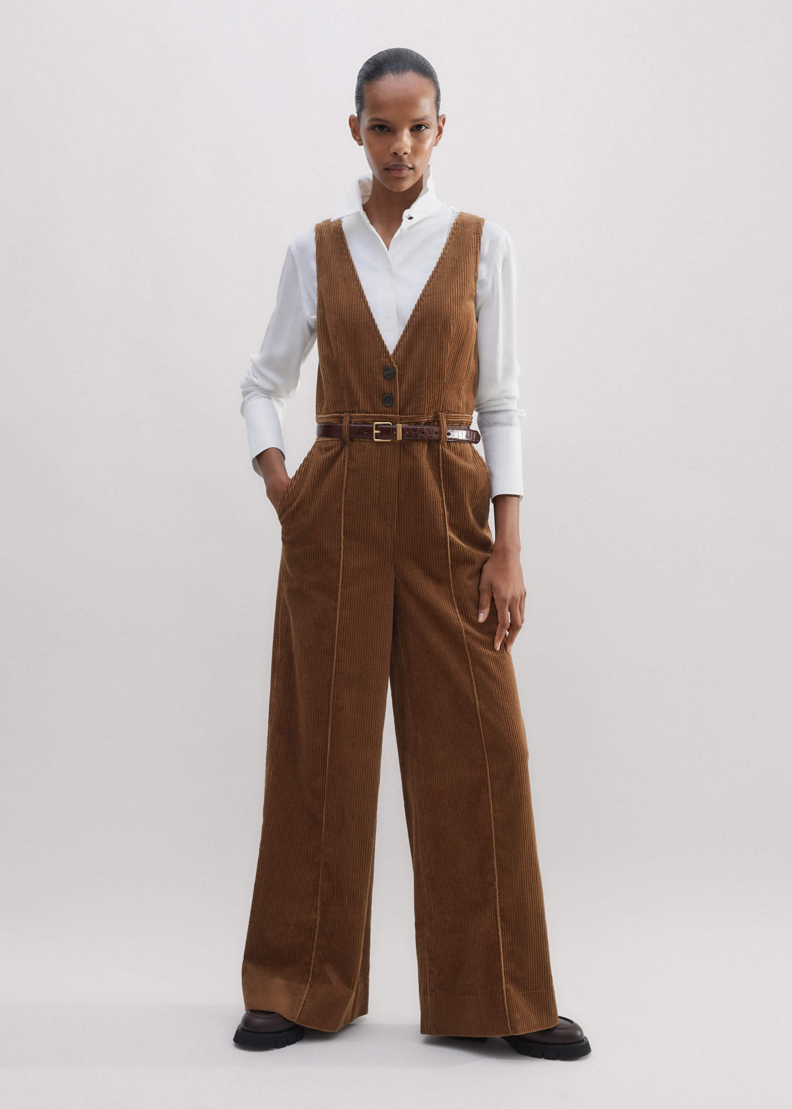 Brown Wide Leg Jumpsuit main image 0