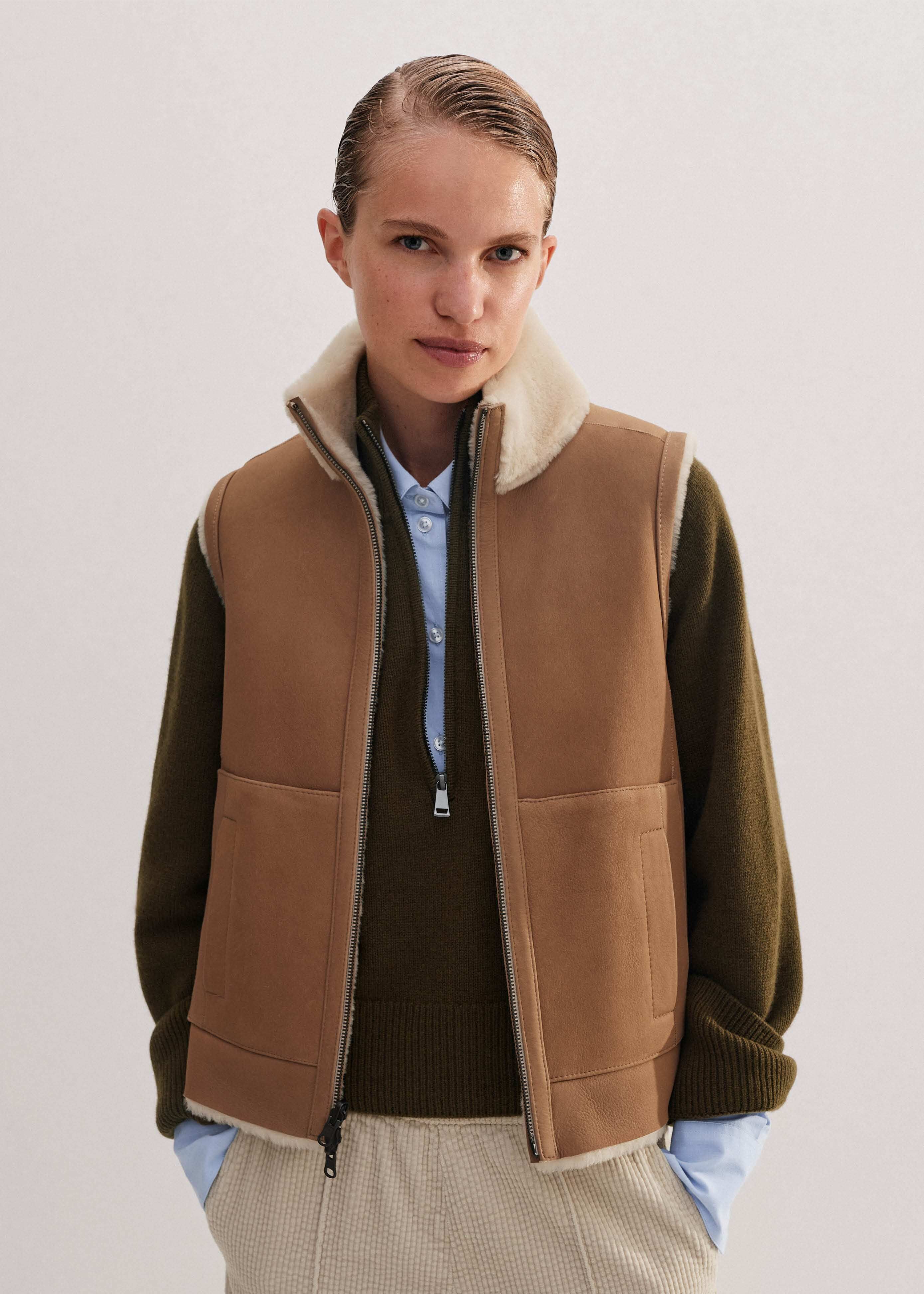 ジャケット THE LOOM Women Vests TL15IO WK06 BEIGE KIC_140-5052-00281-114_prod1.