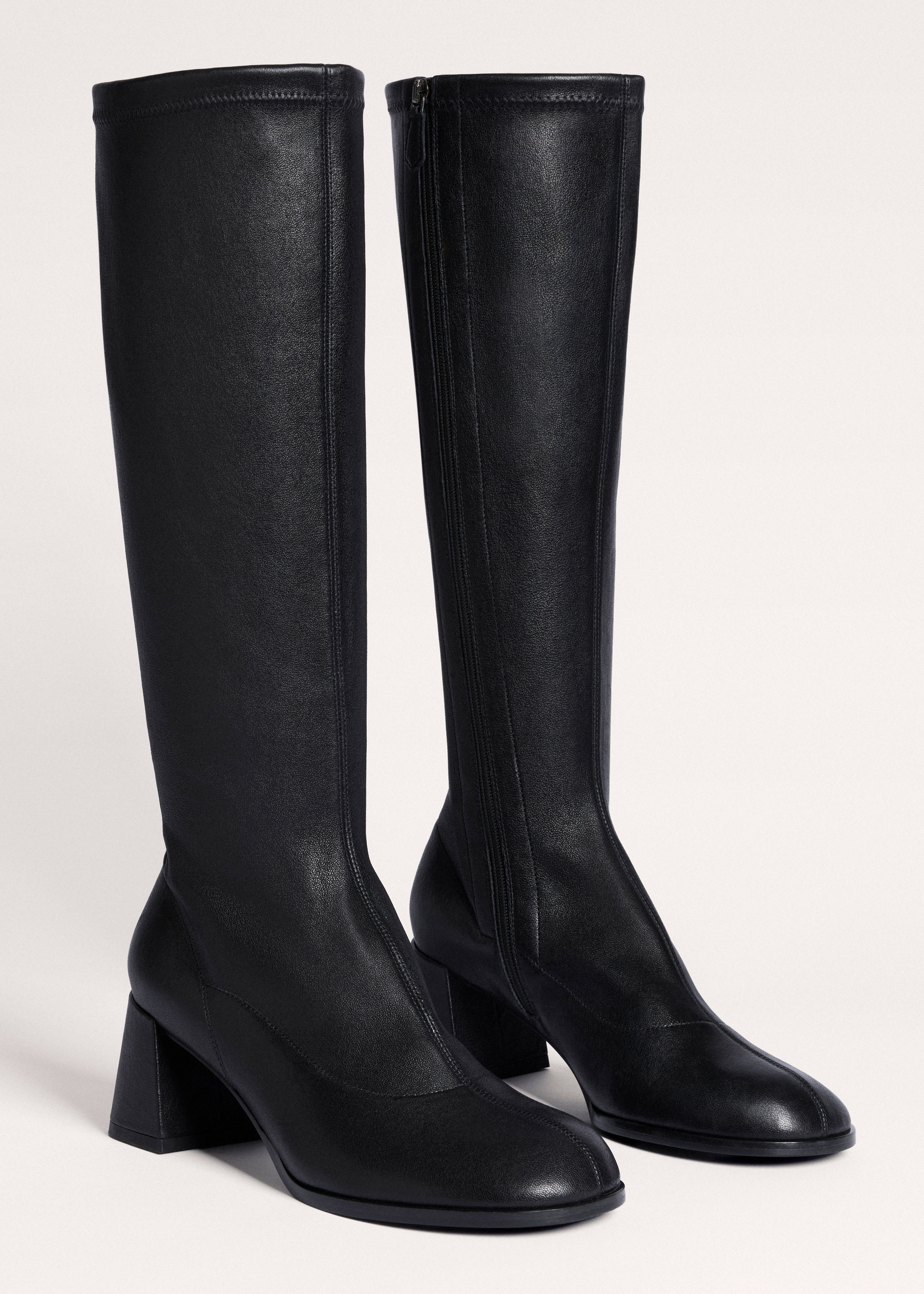 Women's Black Knee-High Stretch Boot | ME+EM