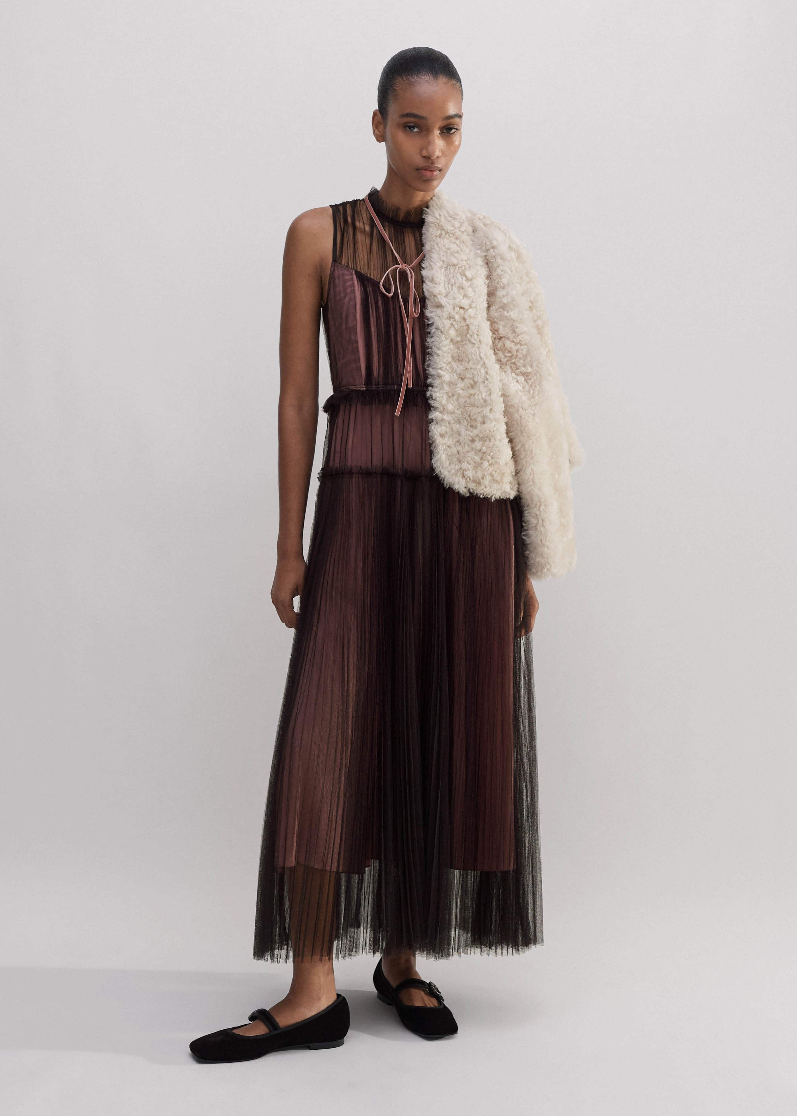 chinese dress ladies Plus Tulle Maxi Dress 2XL
