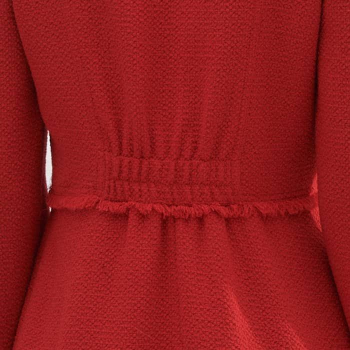 Women's Red Textured Desk-To-Dinner Midi Dress | ME+EM