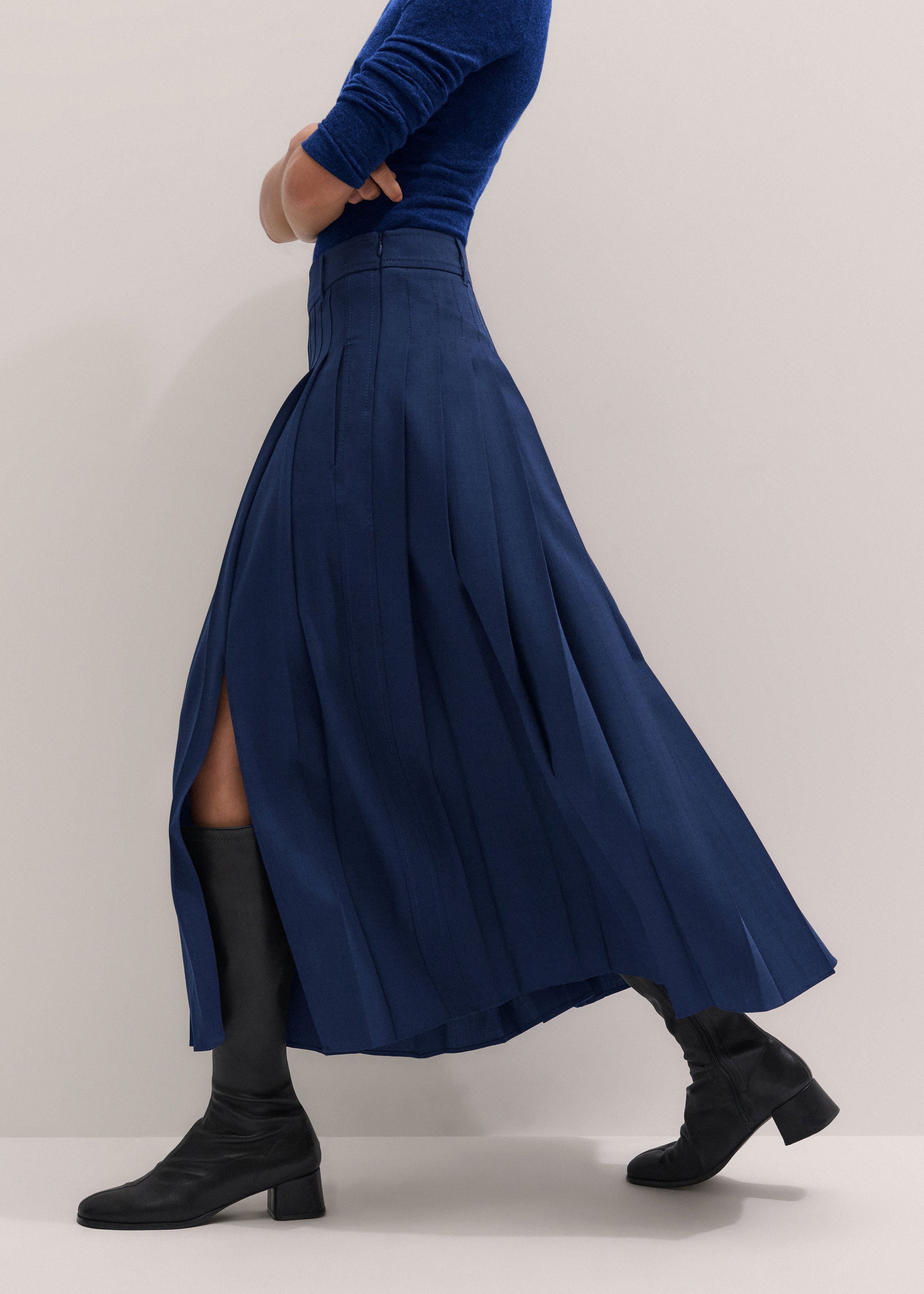 Pleated Maxi Skirt