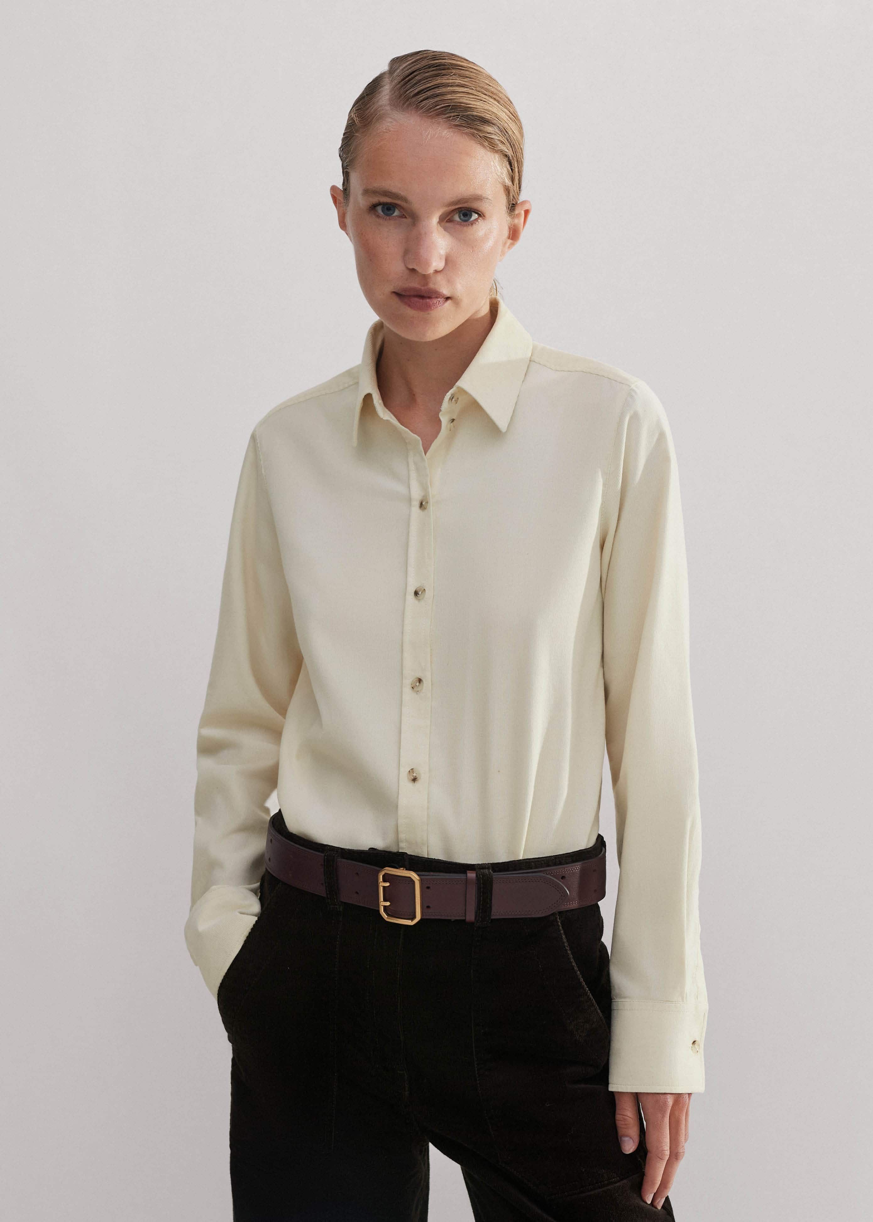 ENOF long sleeve cord shirt ブラック01サイズ 【公式通販】