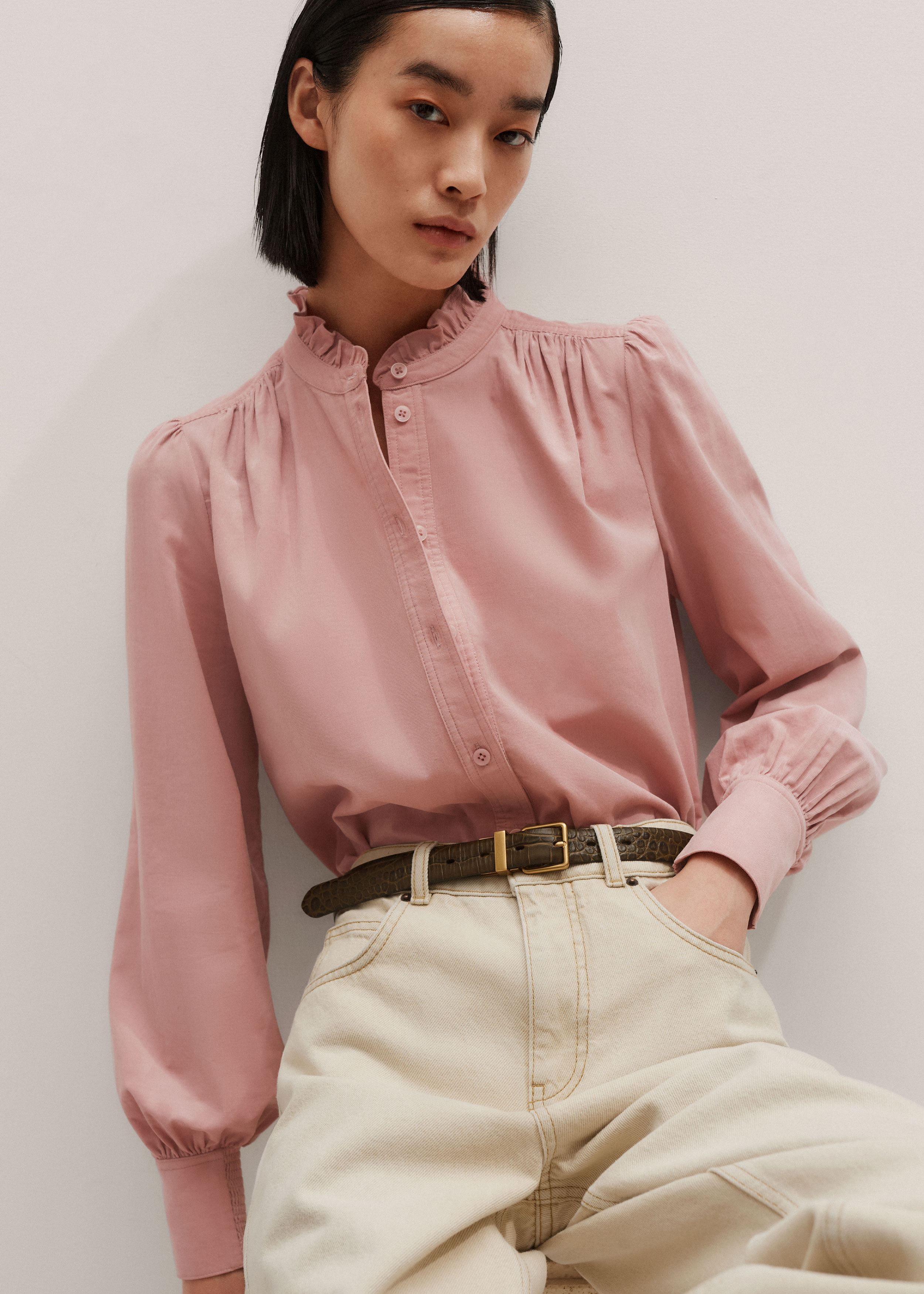 トップス agawd select Hem Rubber Blouse themilestocks TMS Women's Blouses Readymade Gold Stretchable