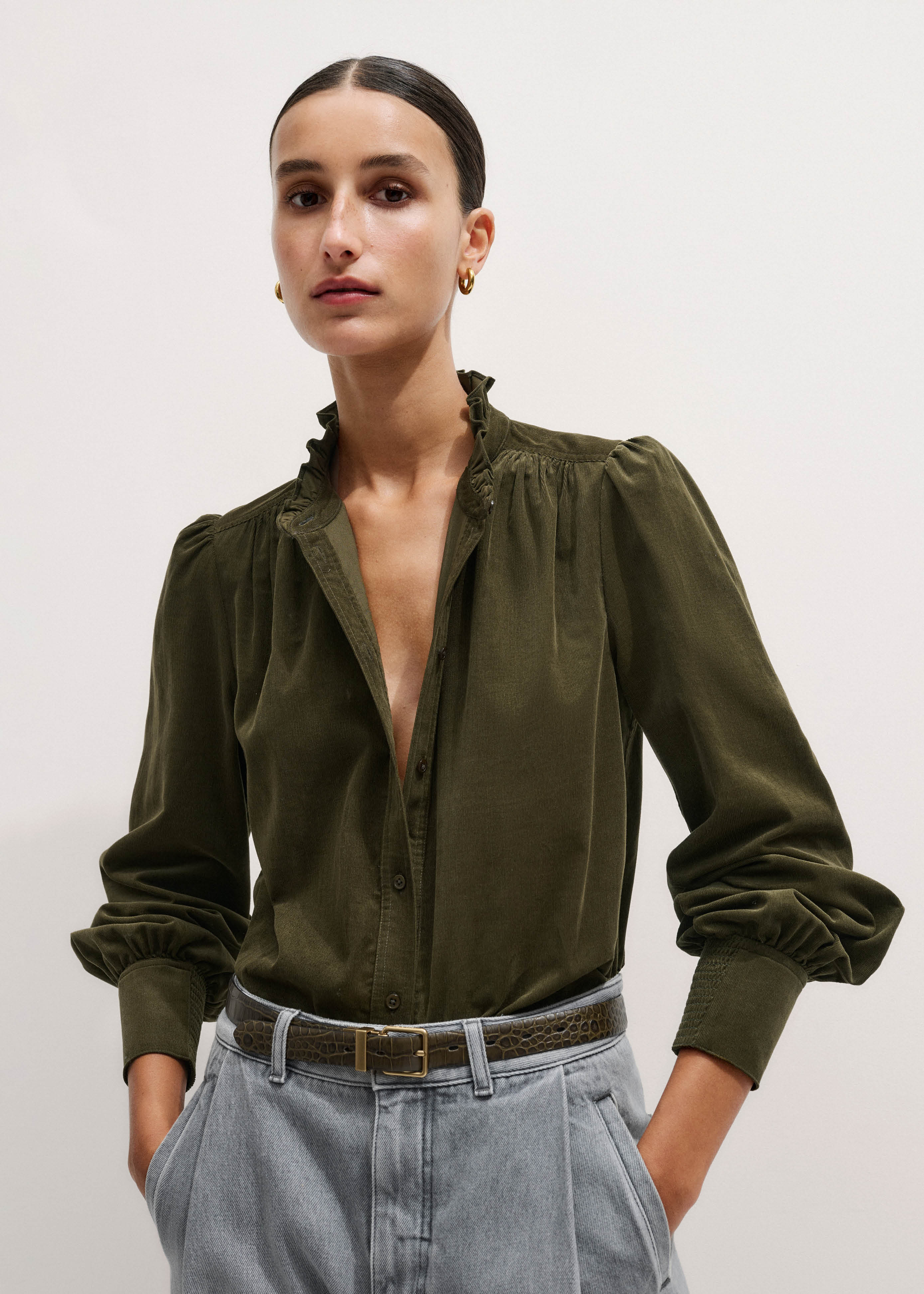 【送料無料・maturely】Sleeve Conscious Blouse Hypnotic V Neck Blouse Black Online | Zimmermann
