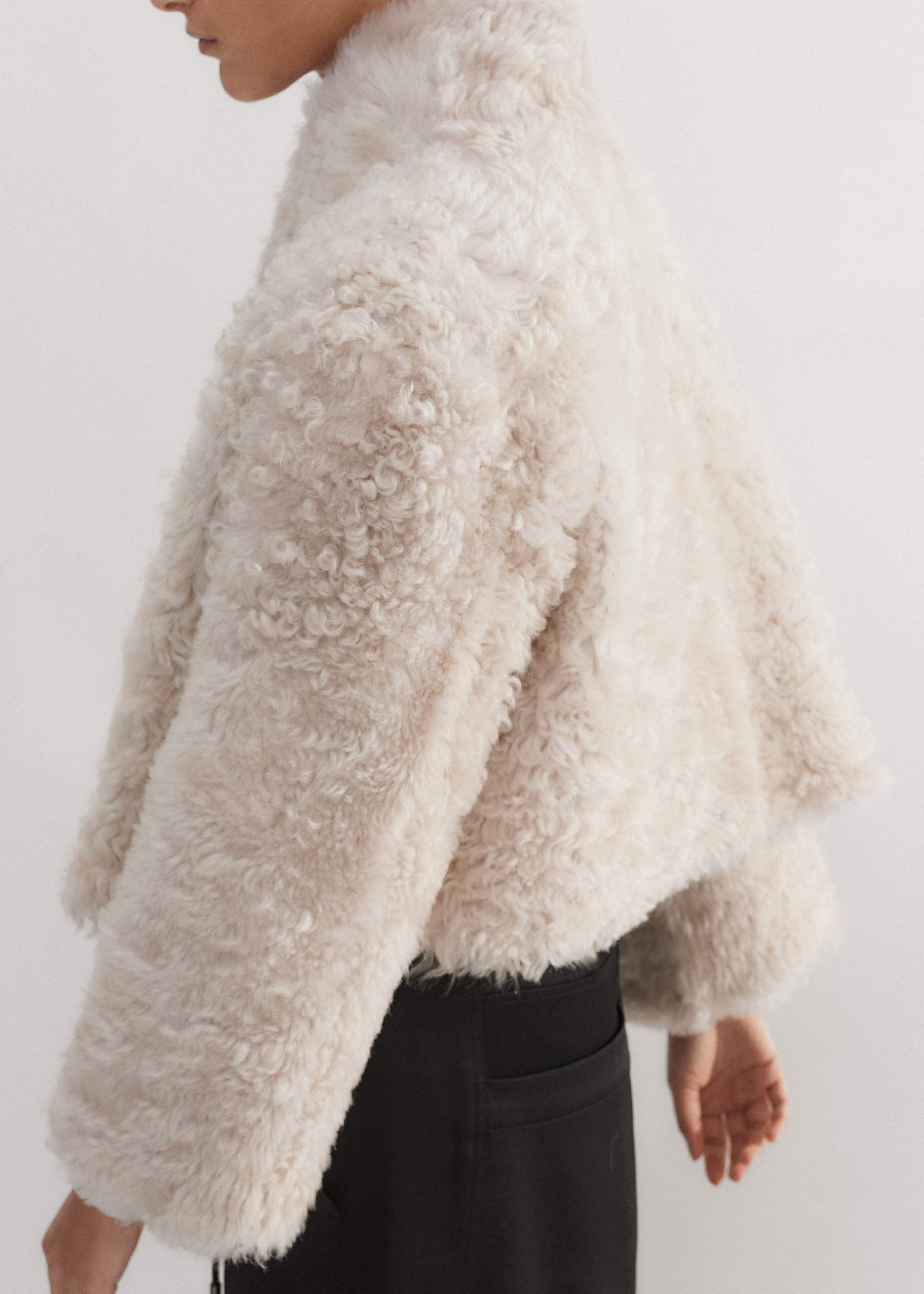 Women's Natural Luxe Shearling Crop Jacket | ME+EM