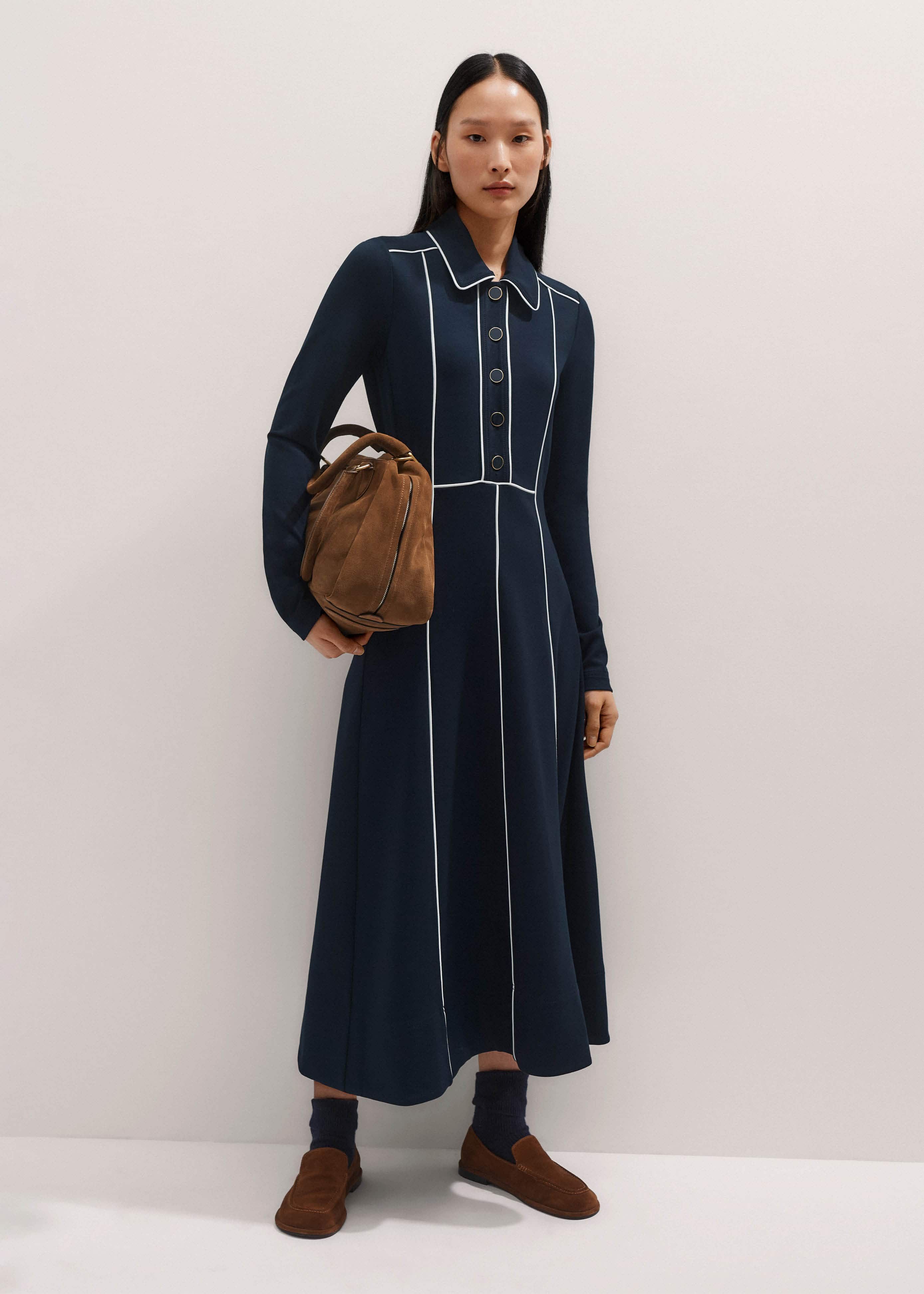Dalliance traffic navy print dress sale main image 0