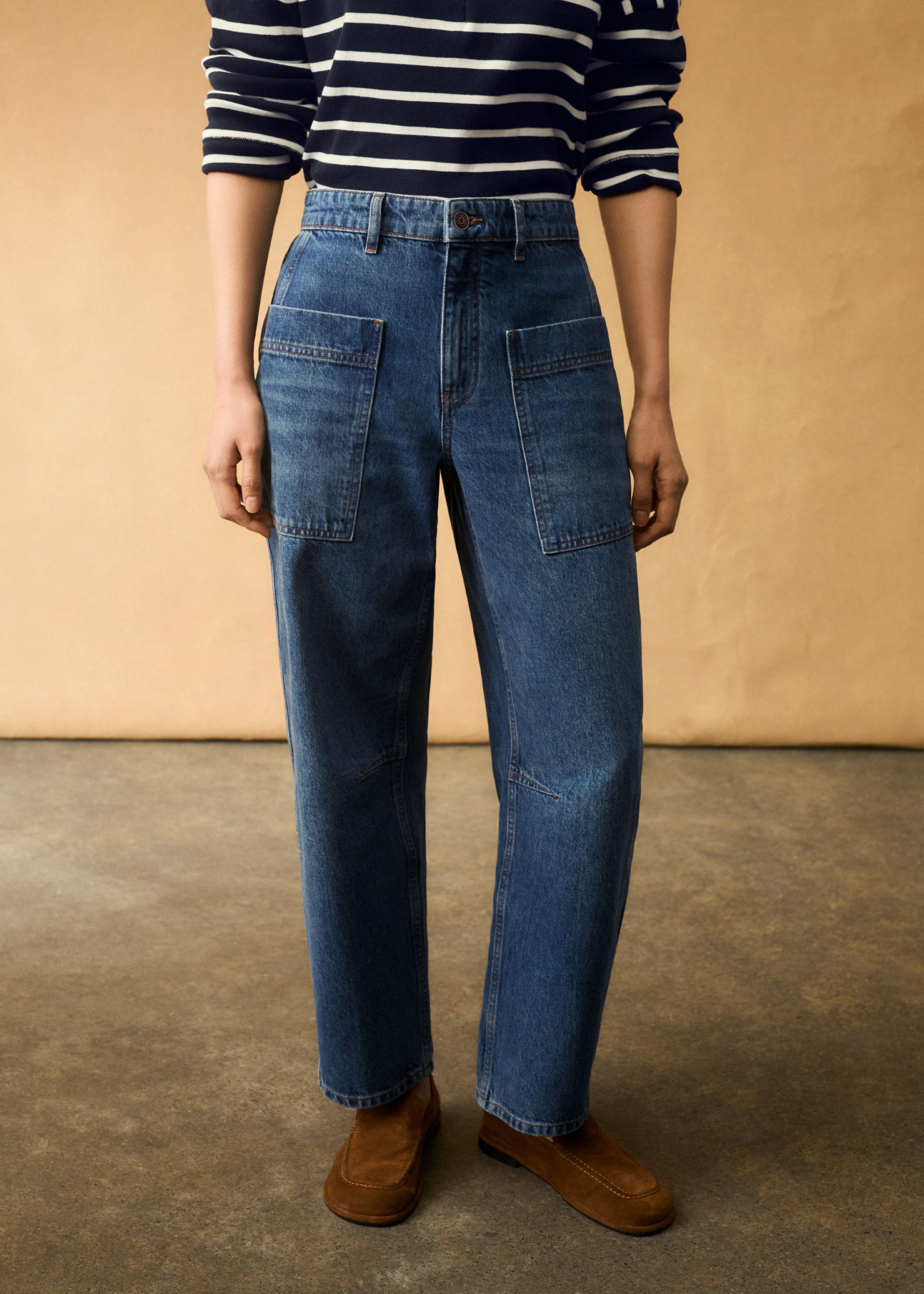 nae. Straight Pocket Jeans Sサイズ通常丈