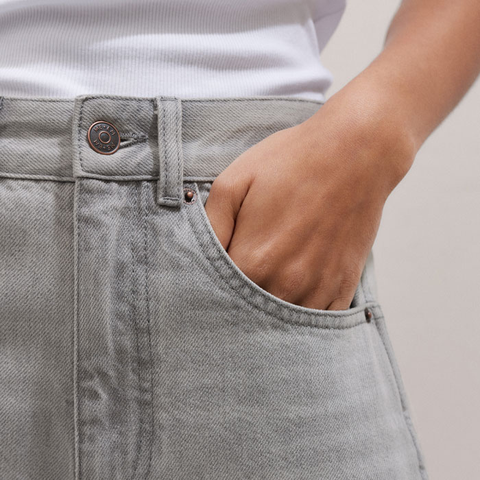 Women's Gray Extreme Tapered Jean | ME+EM Women's Gray Extreme Tapered Jean | ME+EM