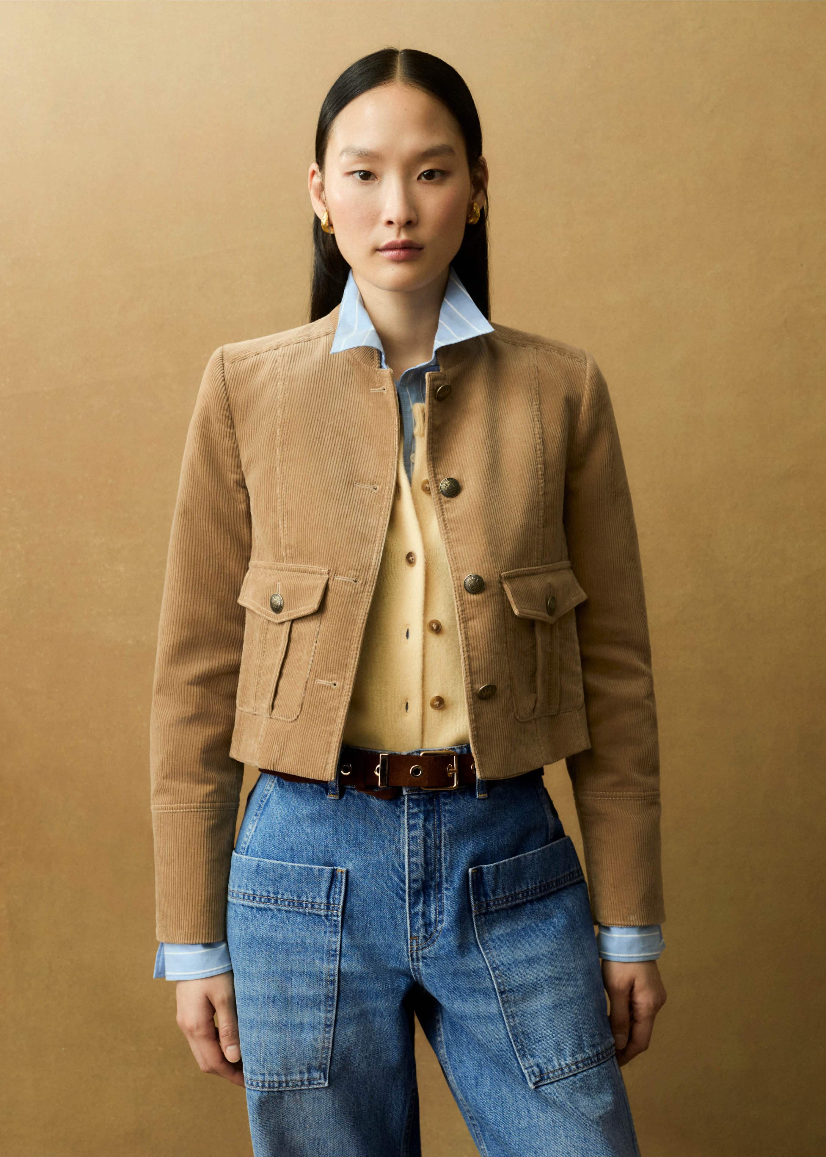 Cropped melton jacket(eme10498) – M me eme エムエメ Mmeeme