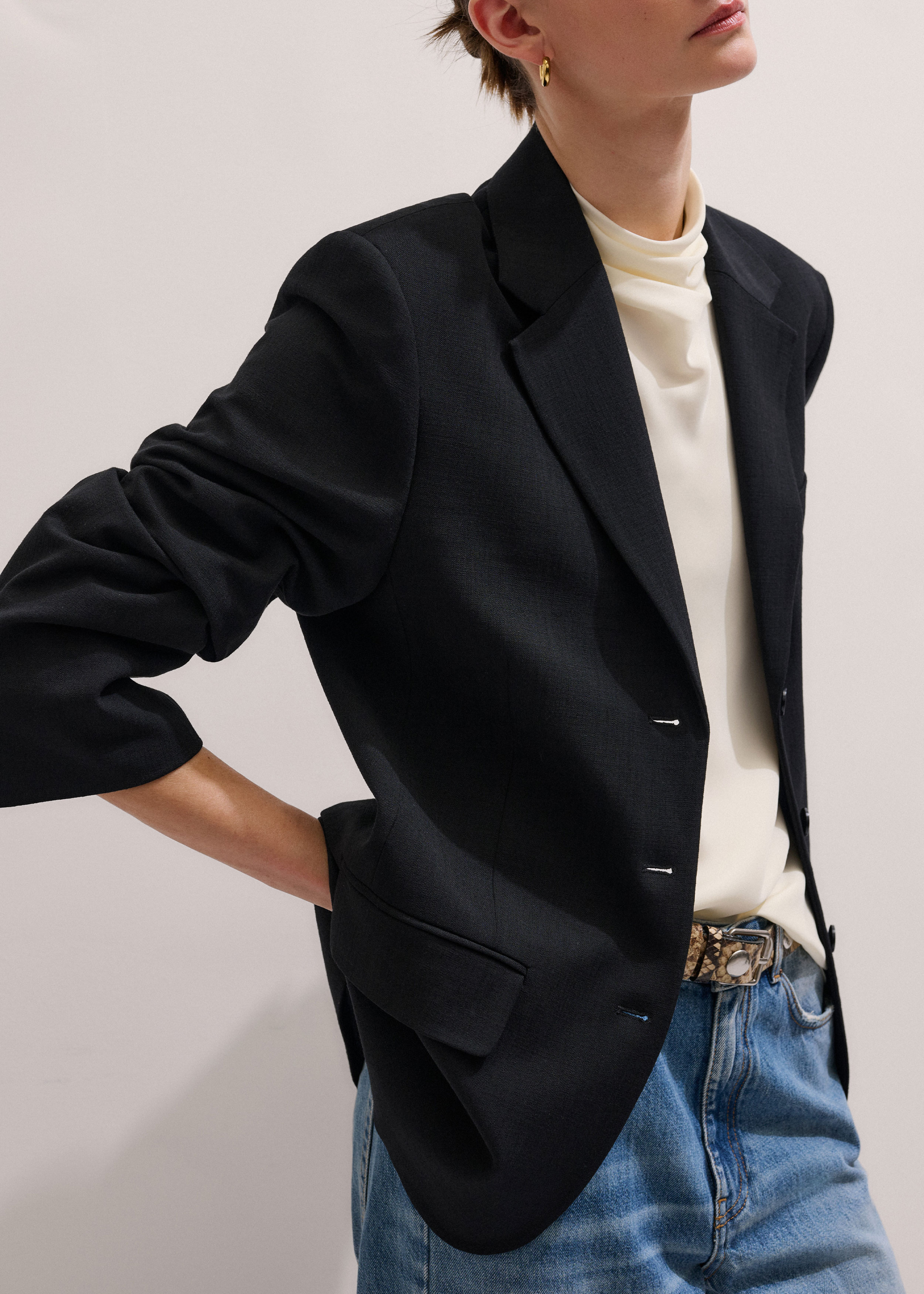 Women's Black Icon Oversized Blazer | ME+EM