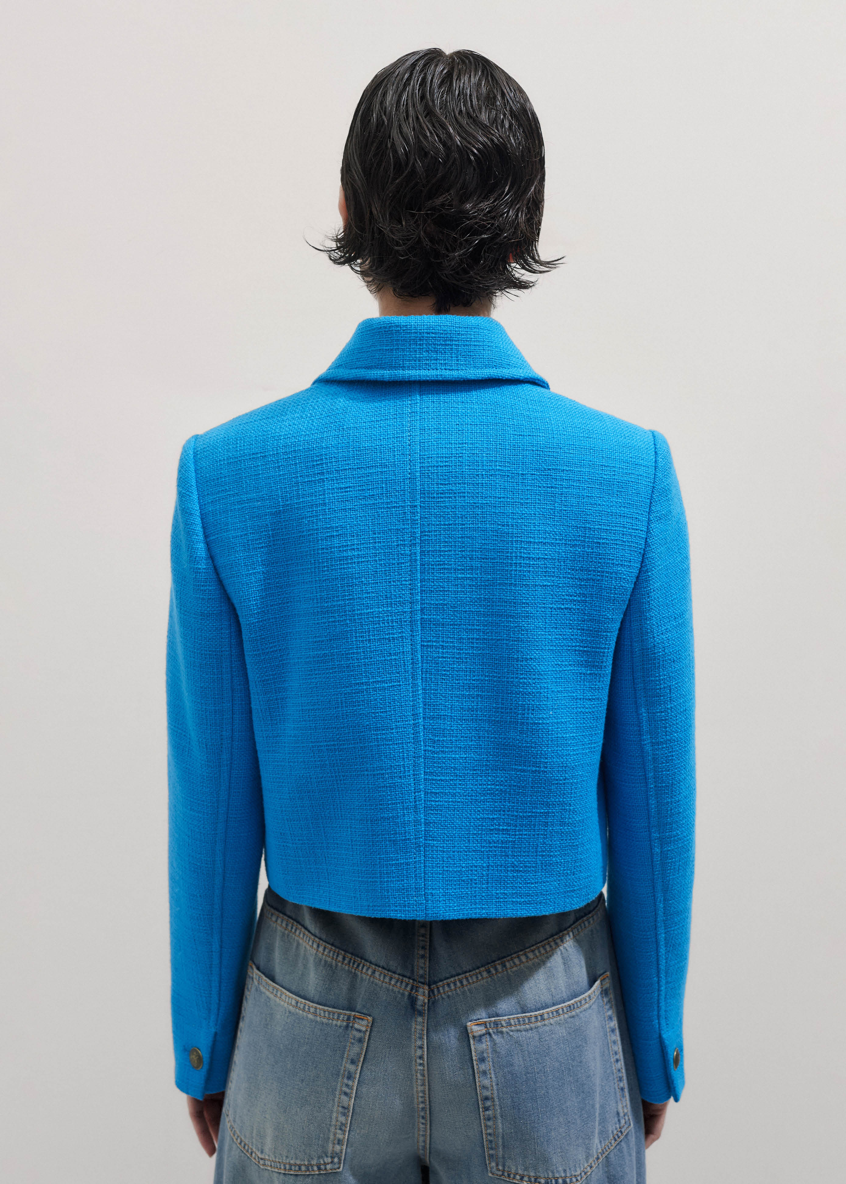 MADISON BLUE　CROPPED JACKET TWEED　01　美品 MADISON BLUE CROPPED JACKET TWEED 01 美品