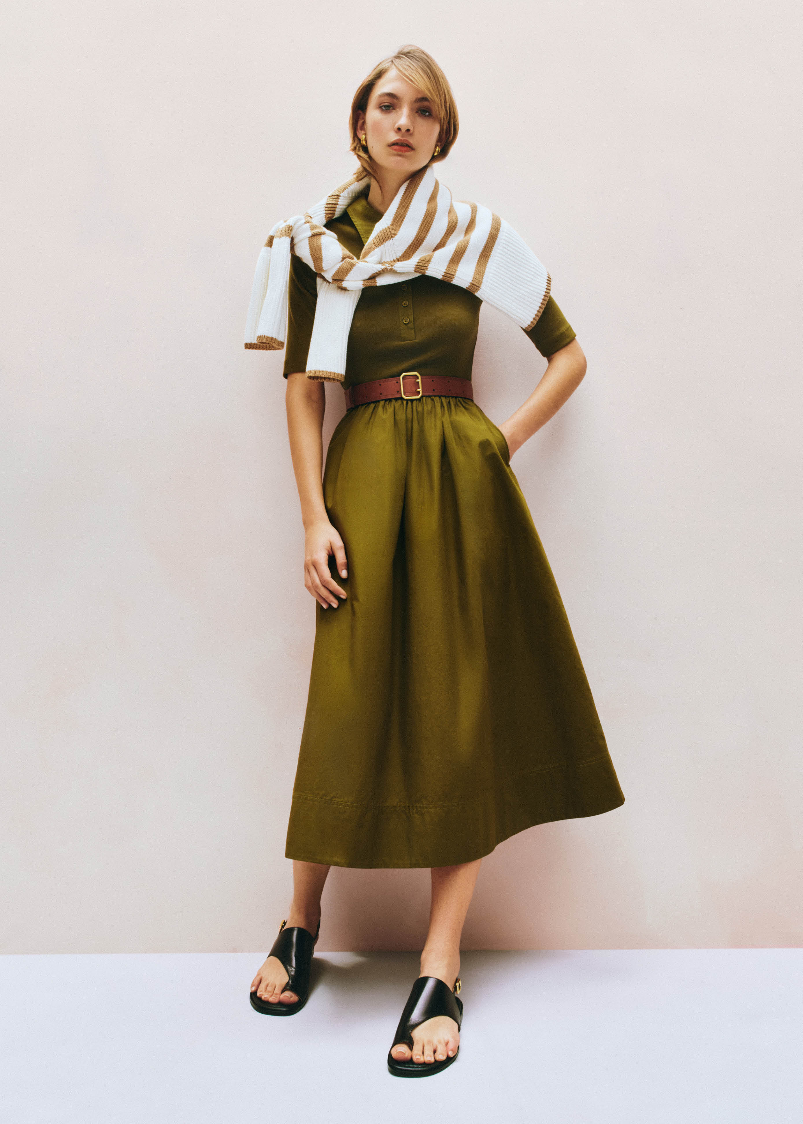 green botanical dress Giuliana Dress main image 1