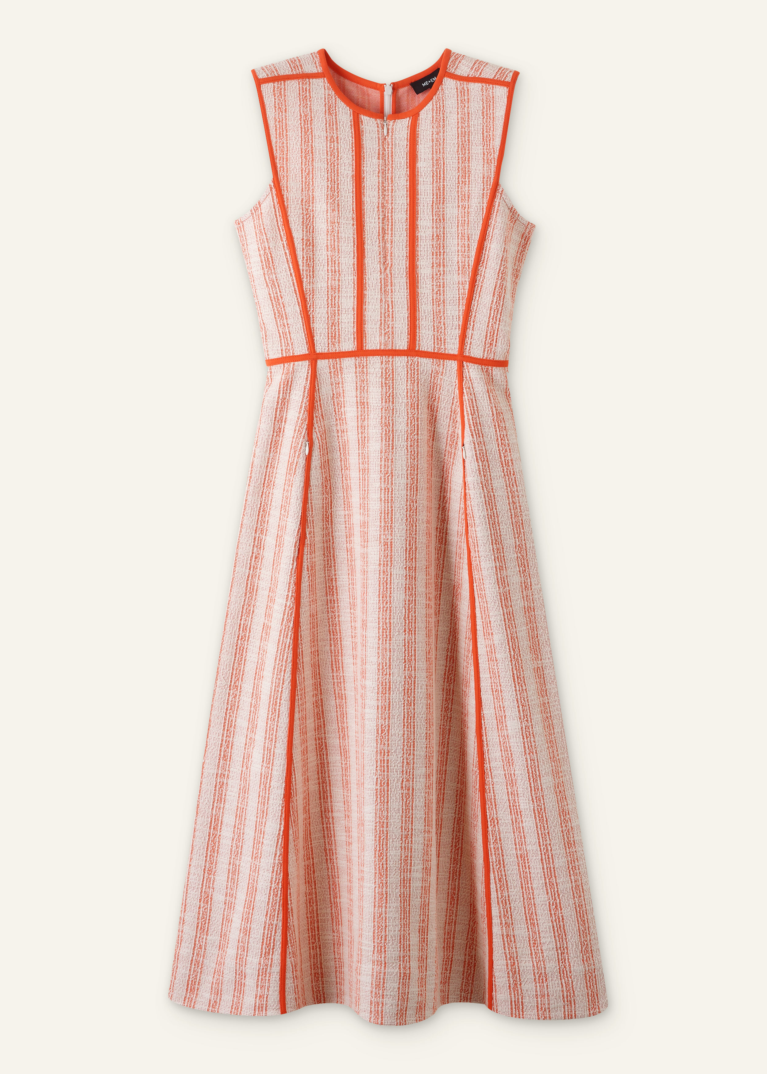 Women's Orange Textured Stripe Jersey Maxi Dress | ME+EM