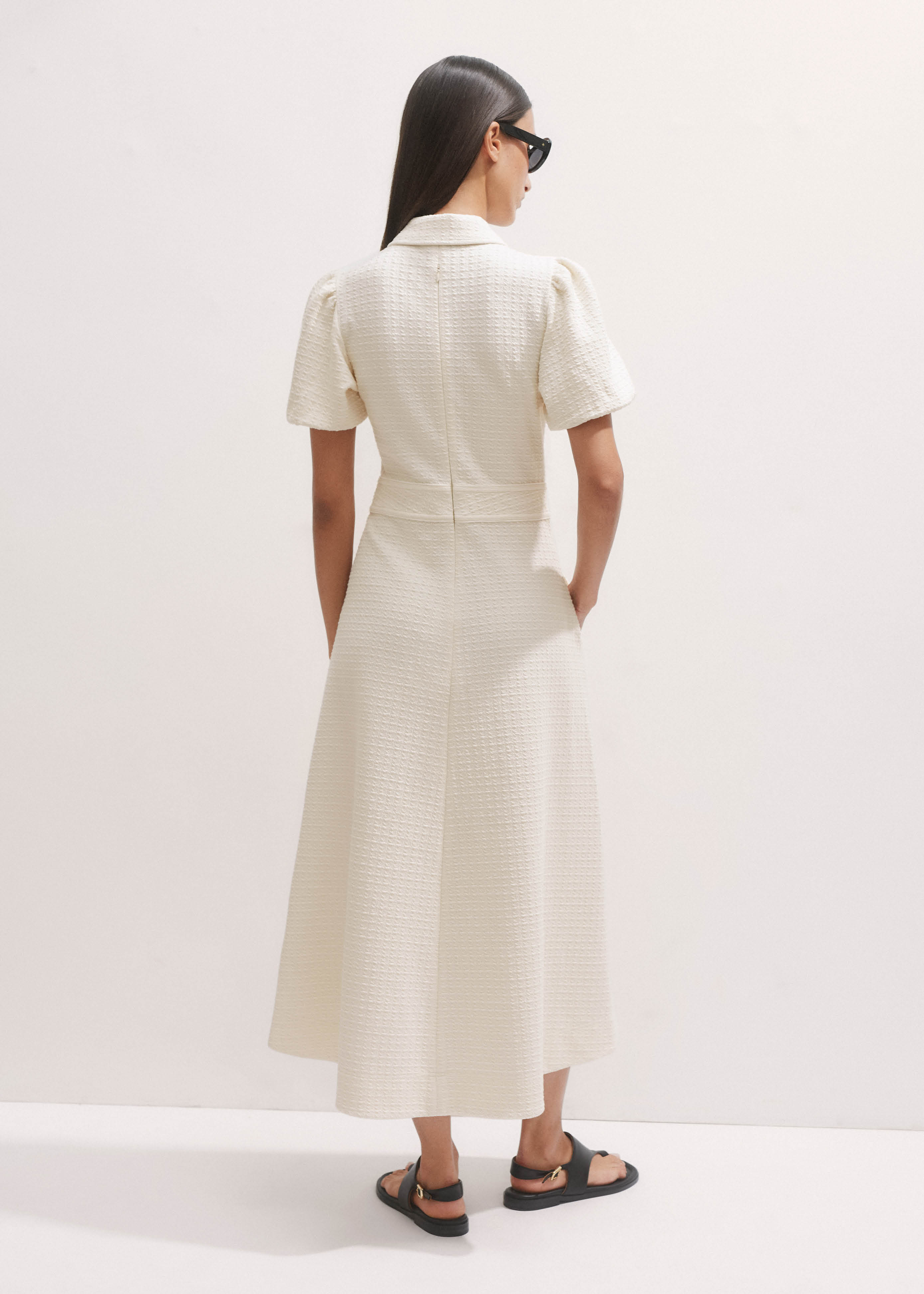 knee length dresses for ladies Astr The Label | Elyssa Satin Midi Dress in Rust Brown main image 1