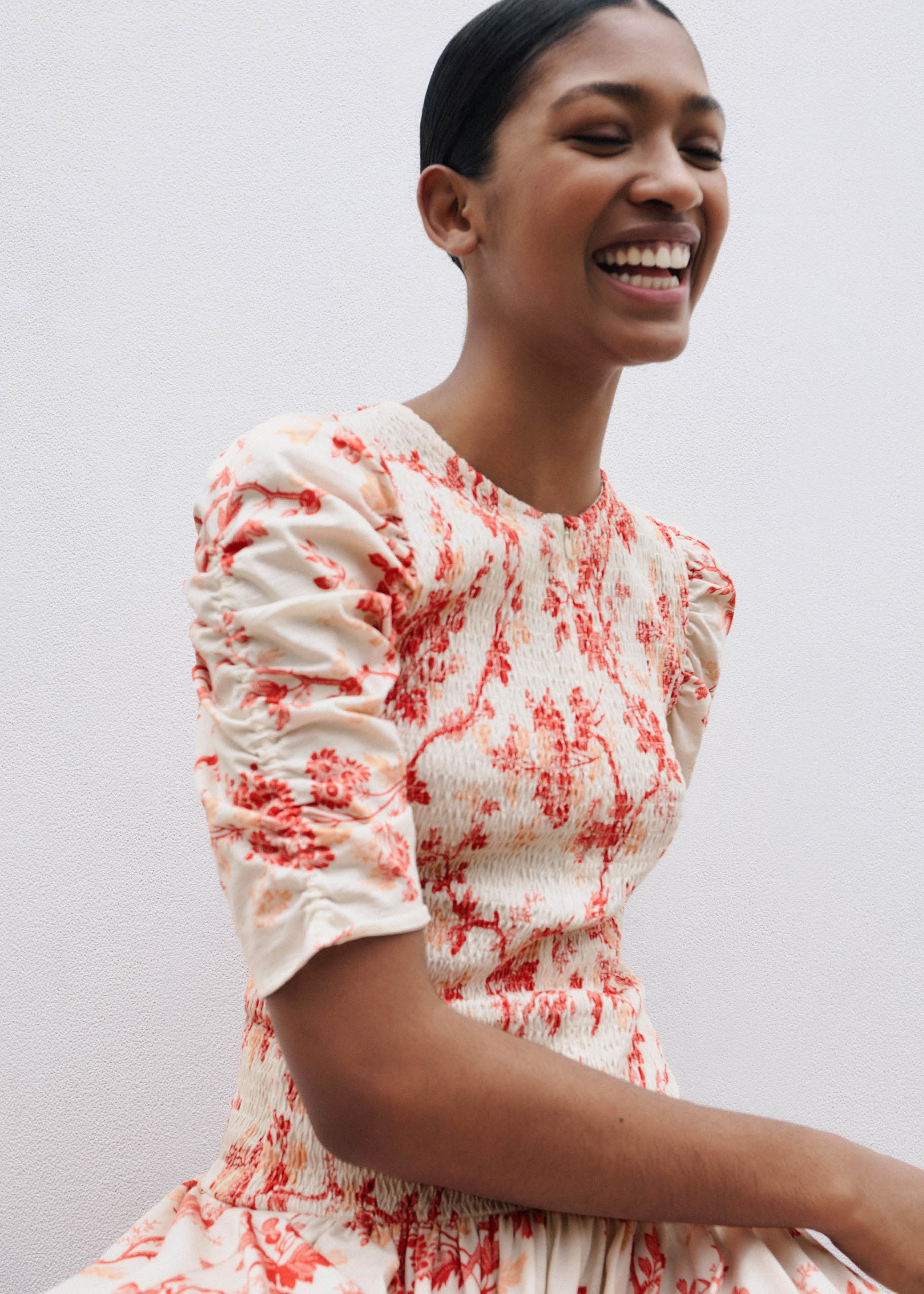 botanical print maxi dress Alie Street Sophia Maxi Dress Petite (Petal Pink Floral)